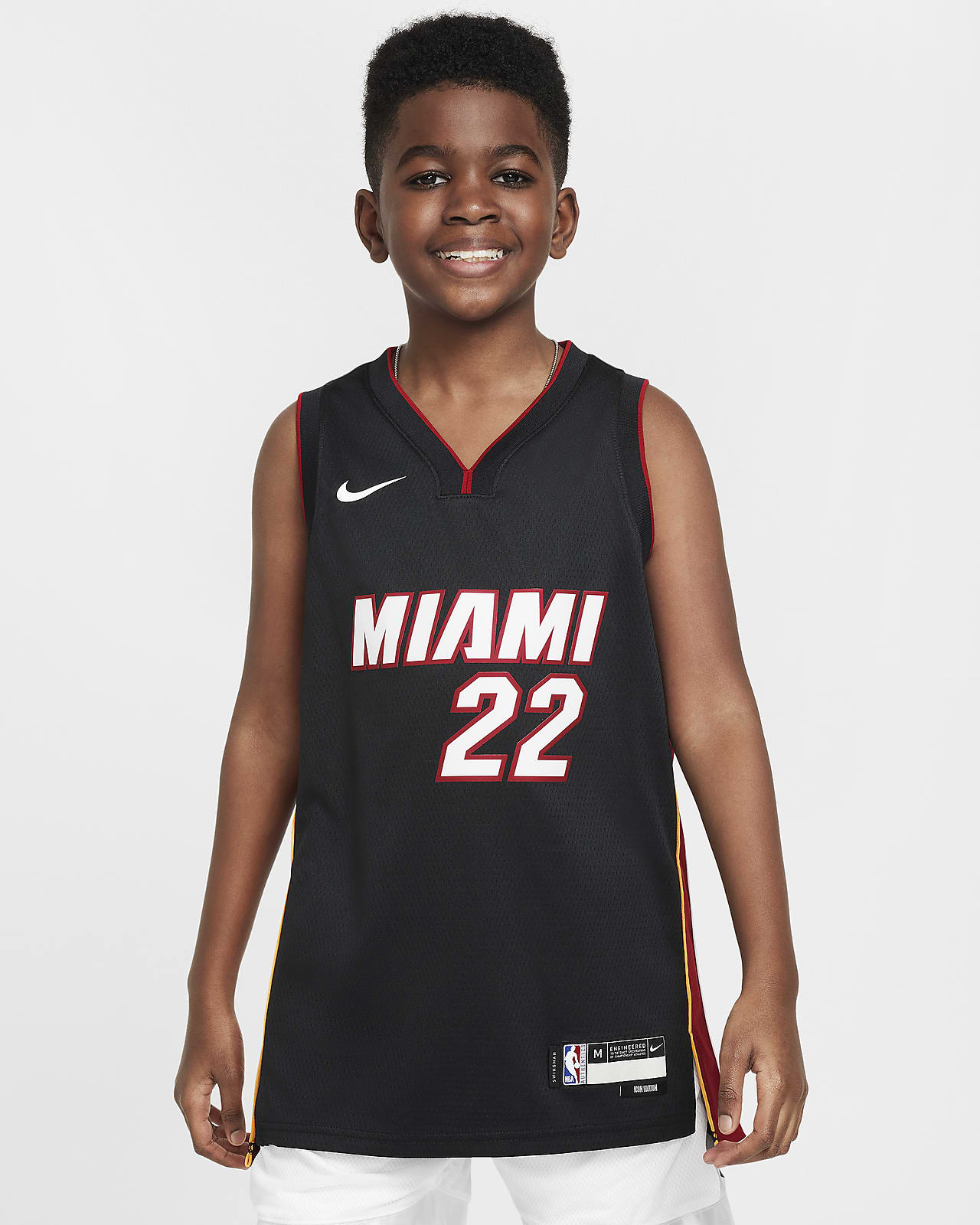 Miami Heat 2023/24 Icon Edition Nike NBA Swingman Trikot für ältere Kinder