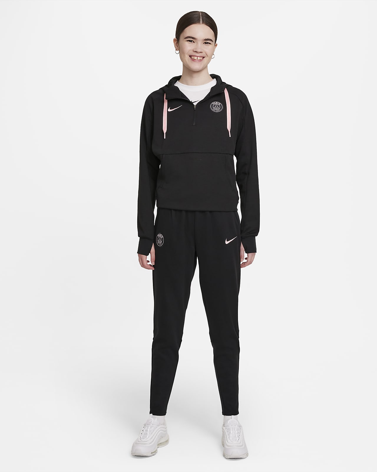 nike psg half zip