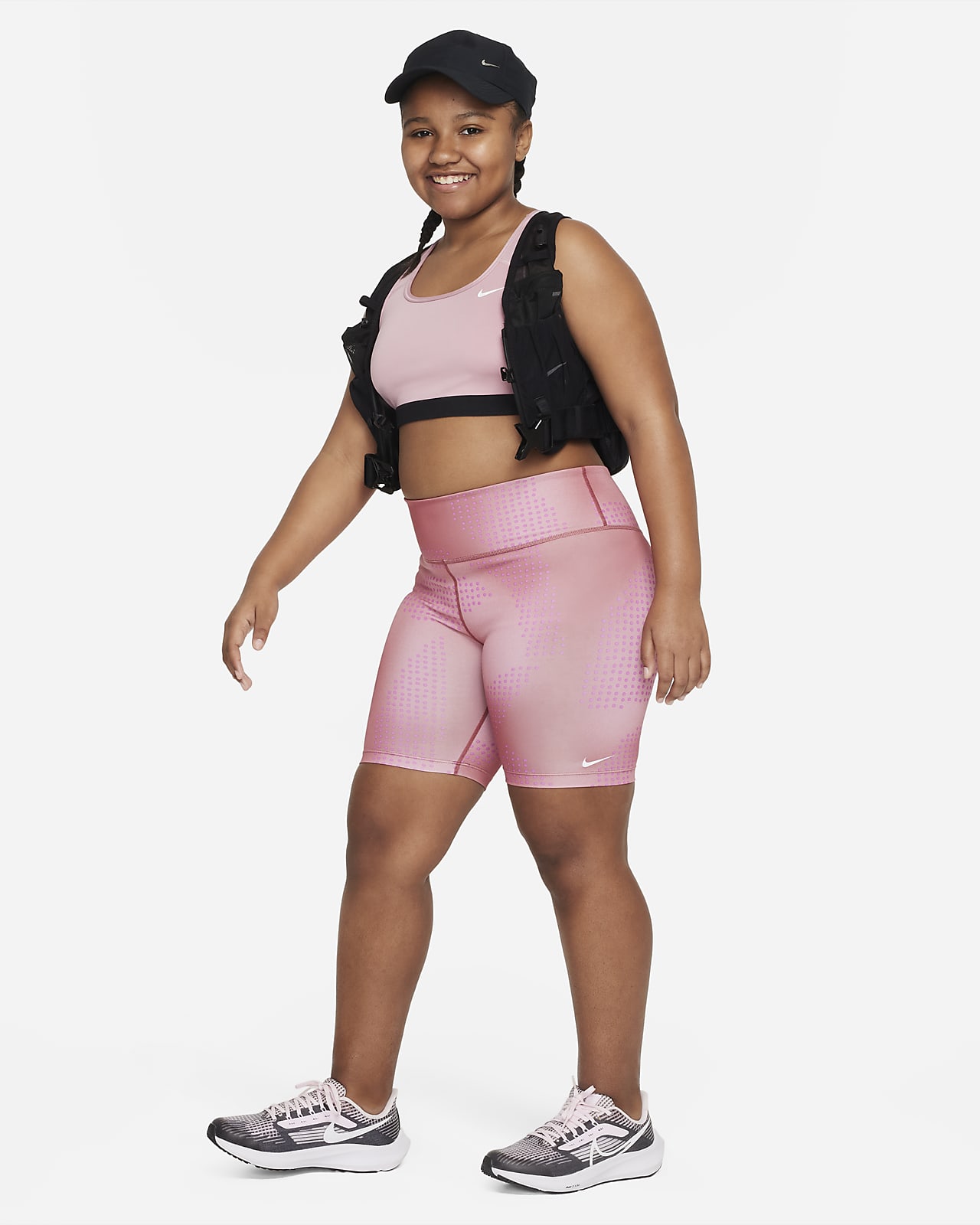 Nike Dri-FIT One Big Kids' (Girls') Biker Shorts (Extended Size).