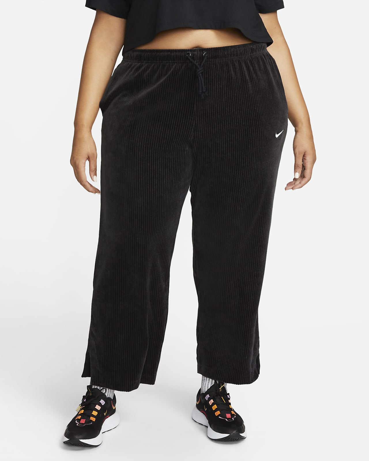 Nike Sportswear Velours-Hose mit weitem Bein für Damen (große Größe)