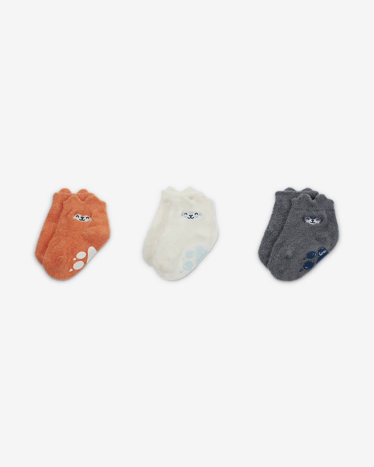 Nike Track Pack Ankle Gripper Socks (3-Pack) Baby Socks. Nike JP