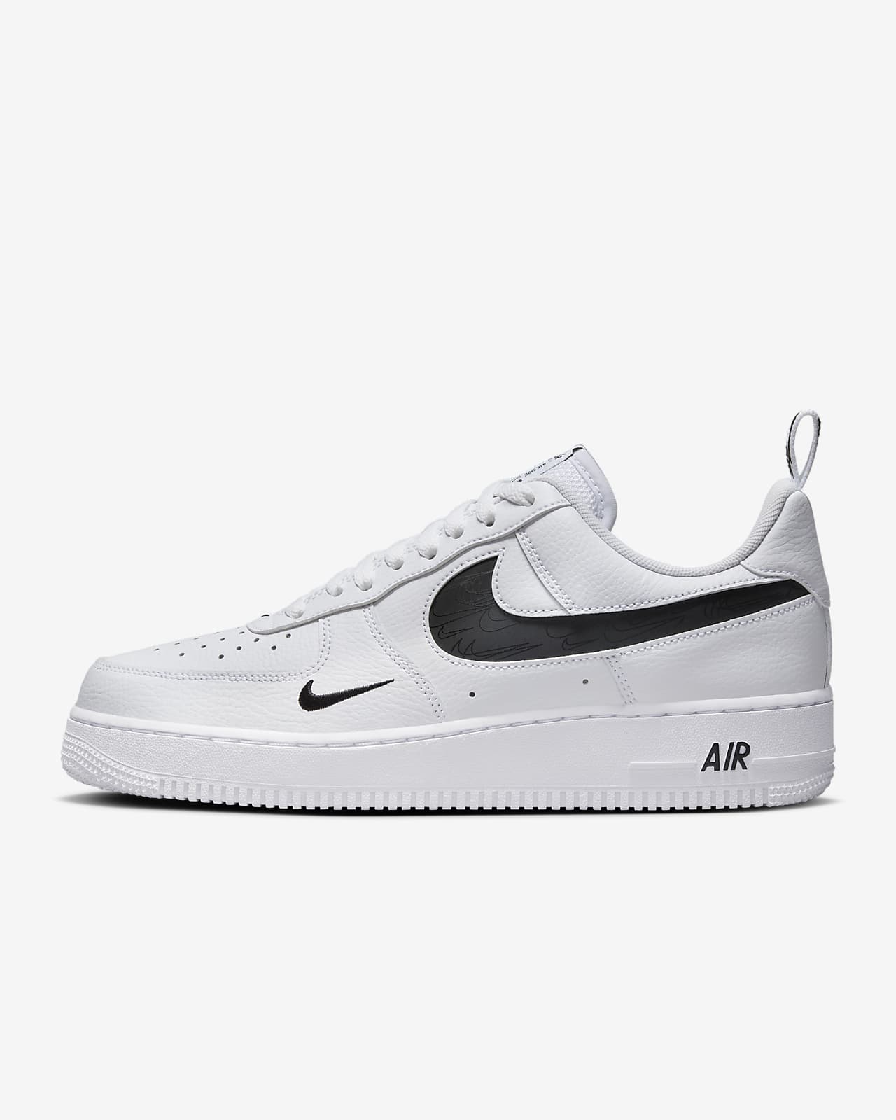 Nike Air Force 1 '07 LV8 'Reflective Swoosh - White Black' | Men's Size 15