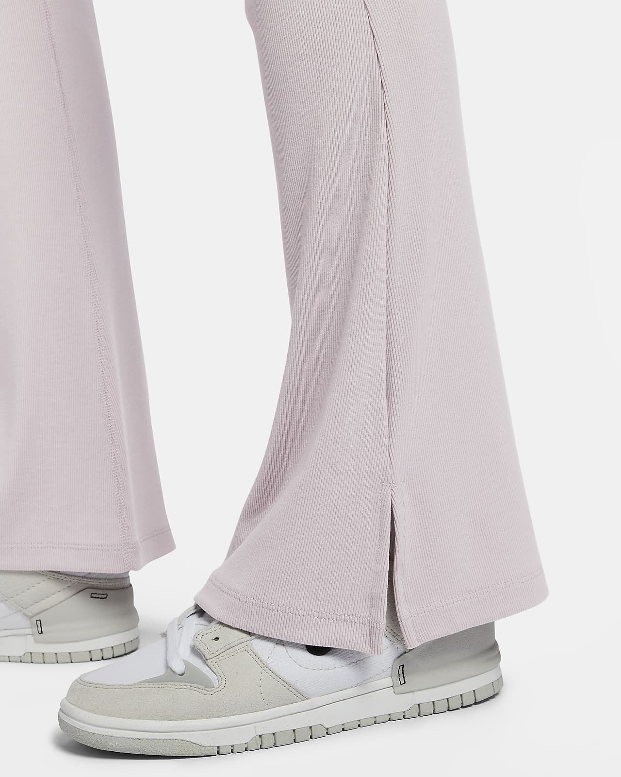 Nike Sportswear Chill Knit Tight Mini-rib Flared Leggings in Purple