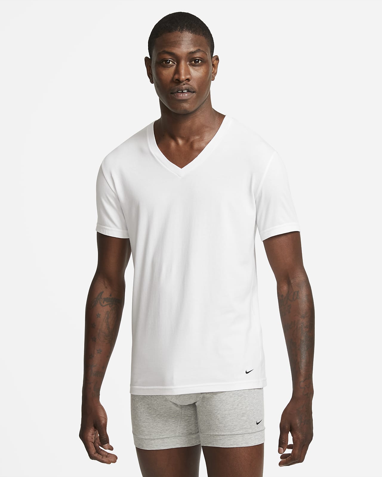 Everyday Cotton Men's Slim V-Neck Undershirt (2-Pack). Nike .com
