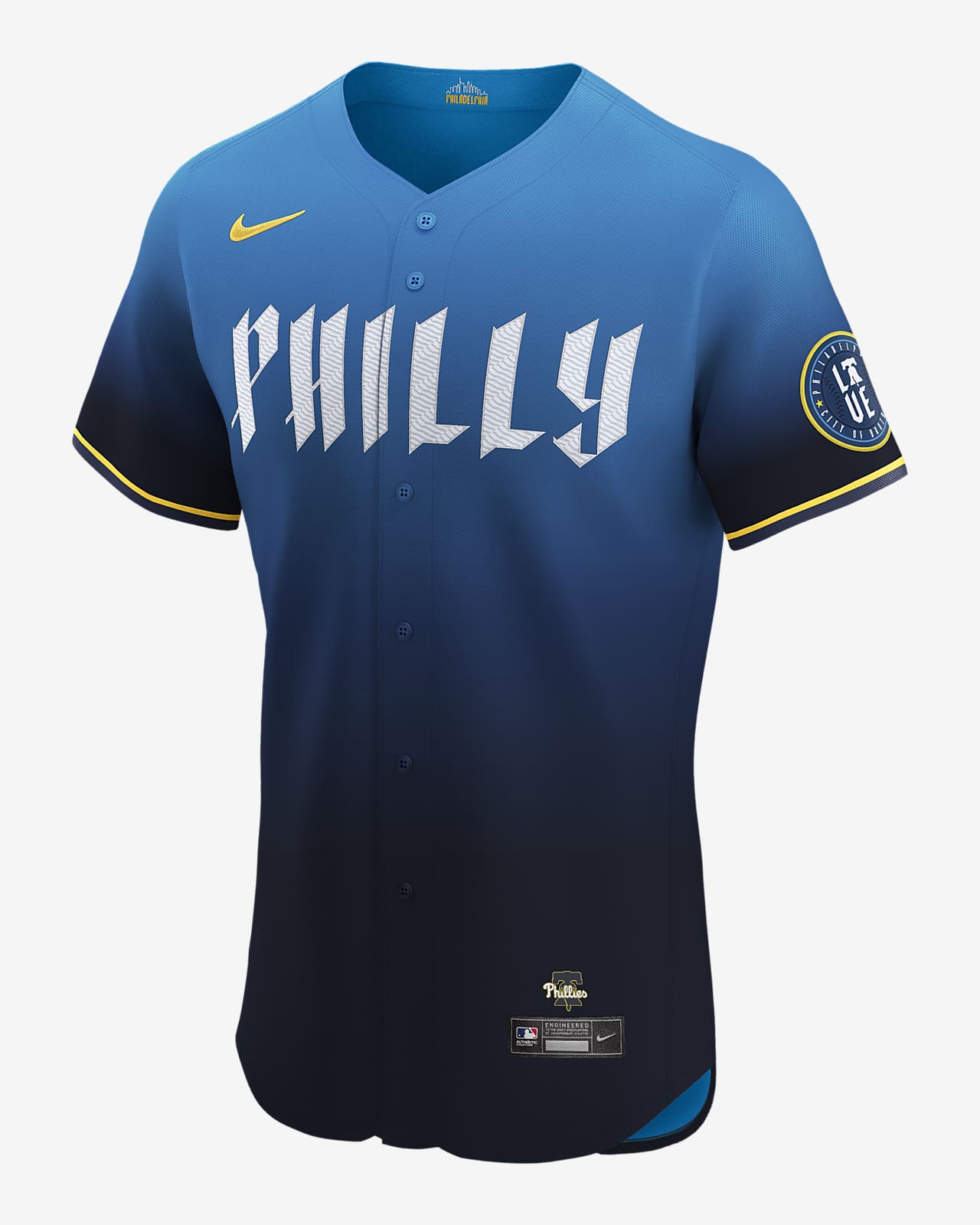 Jersey Nike Dri-FIT ADV de la MLB Elite para hombre Bryce Harper Philadelphia Phillies City Connect