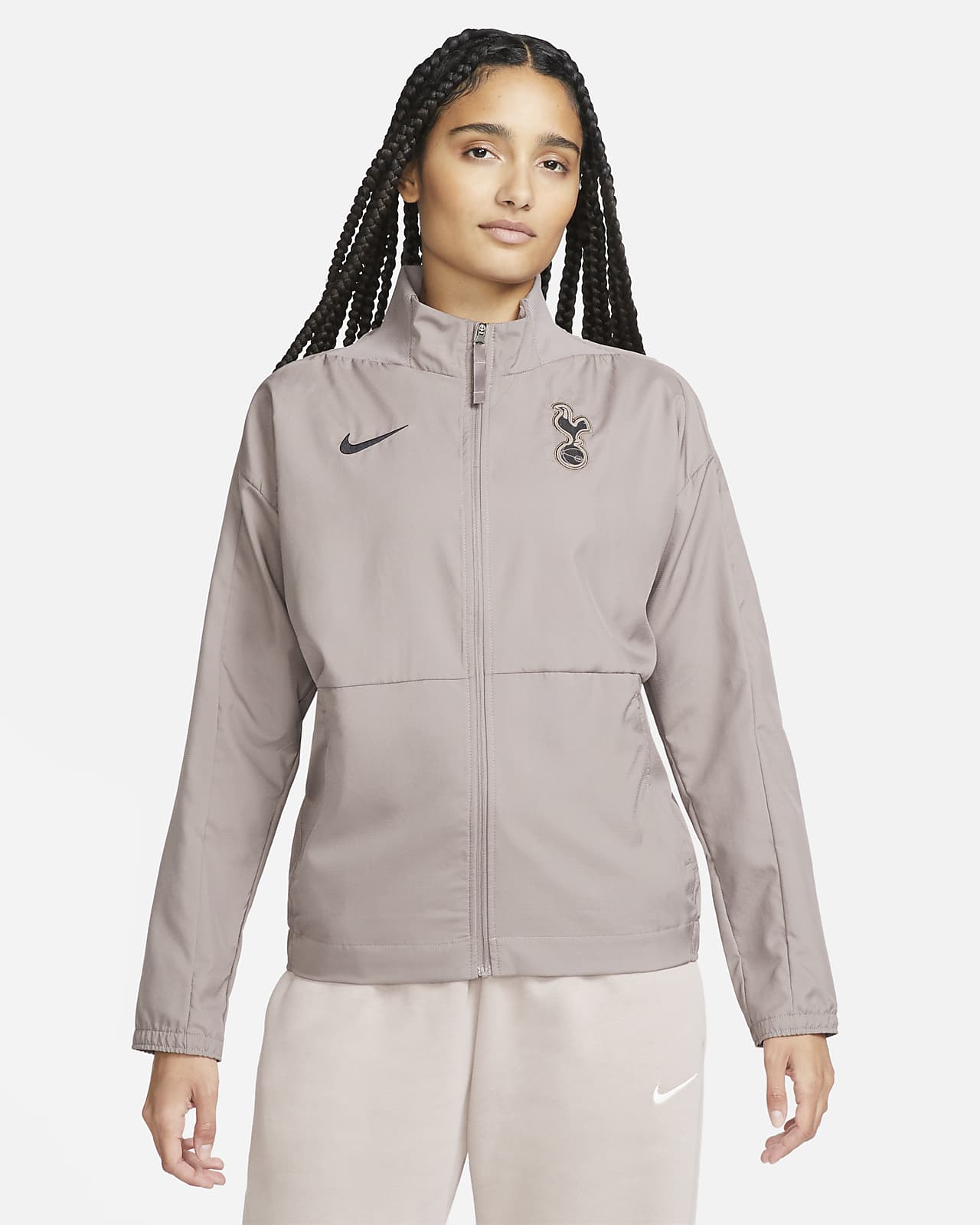 Tottenham Hotspur (tredjedrakt) Nike Dri-FIT vevd fotballjakke til dame