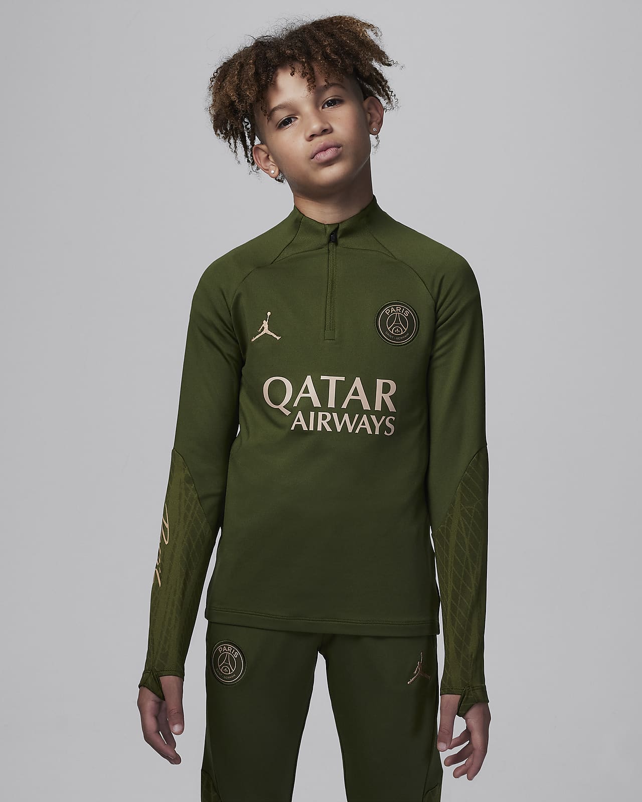 Ποδοσφαιρική μπλούζα προπόνησης Jordan Dri-FIT δεύτερης εναλλακτικής εμφάνισης Παρί Σεν Ζερμέν Strike για μεγάλα παιδιά