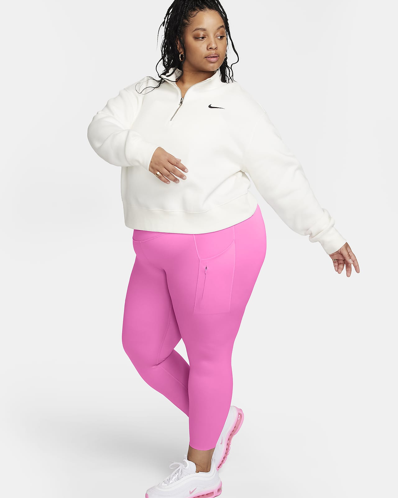 Nike Go Women's Firm-Support High-Waisted 7/8 Leggings with Pockets (Plus Size)