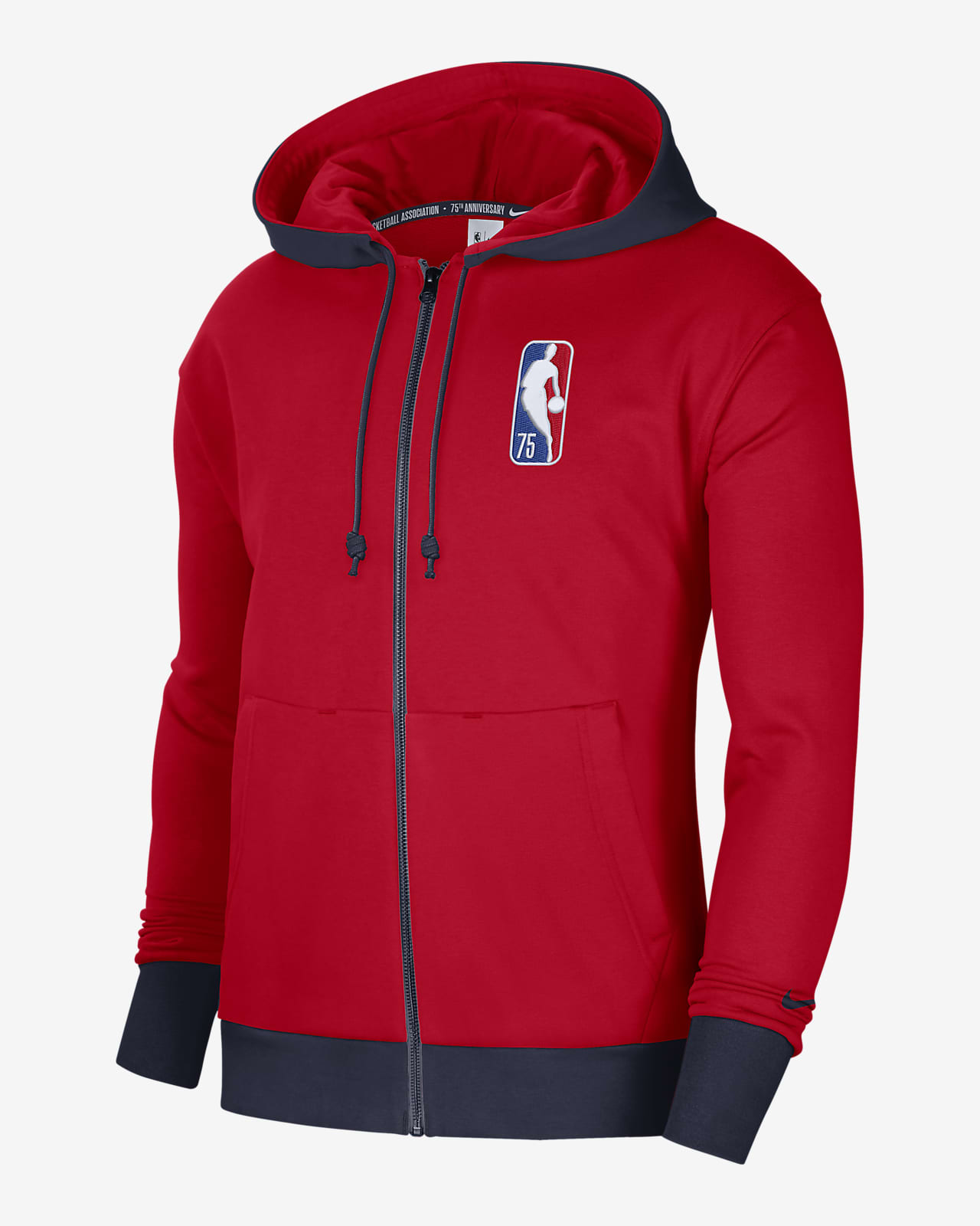 Sweat à capuche et zip en tissu Fleece Nike NBA Brooklyn Nets Courtside pour Homme