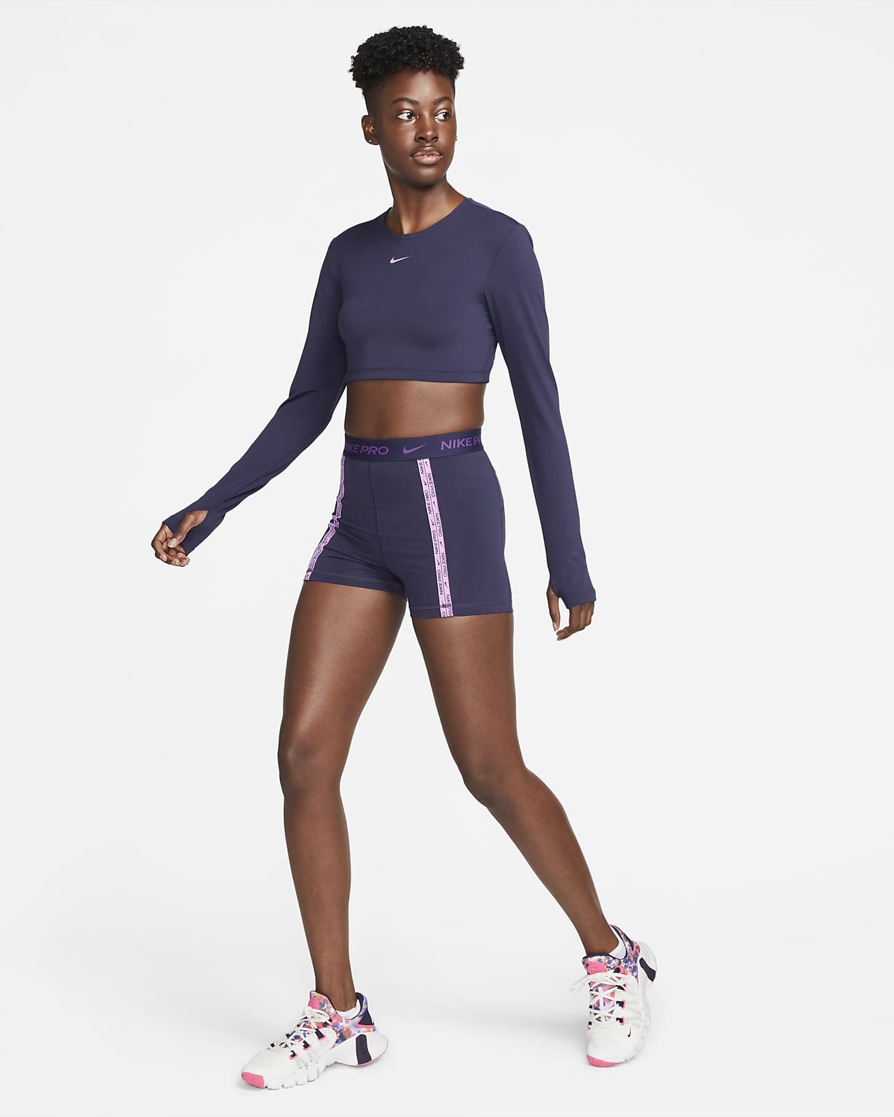 Nike Pro 365 Women's Dri-FIT Cropped Long-Sleeve Top.