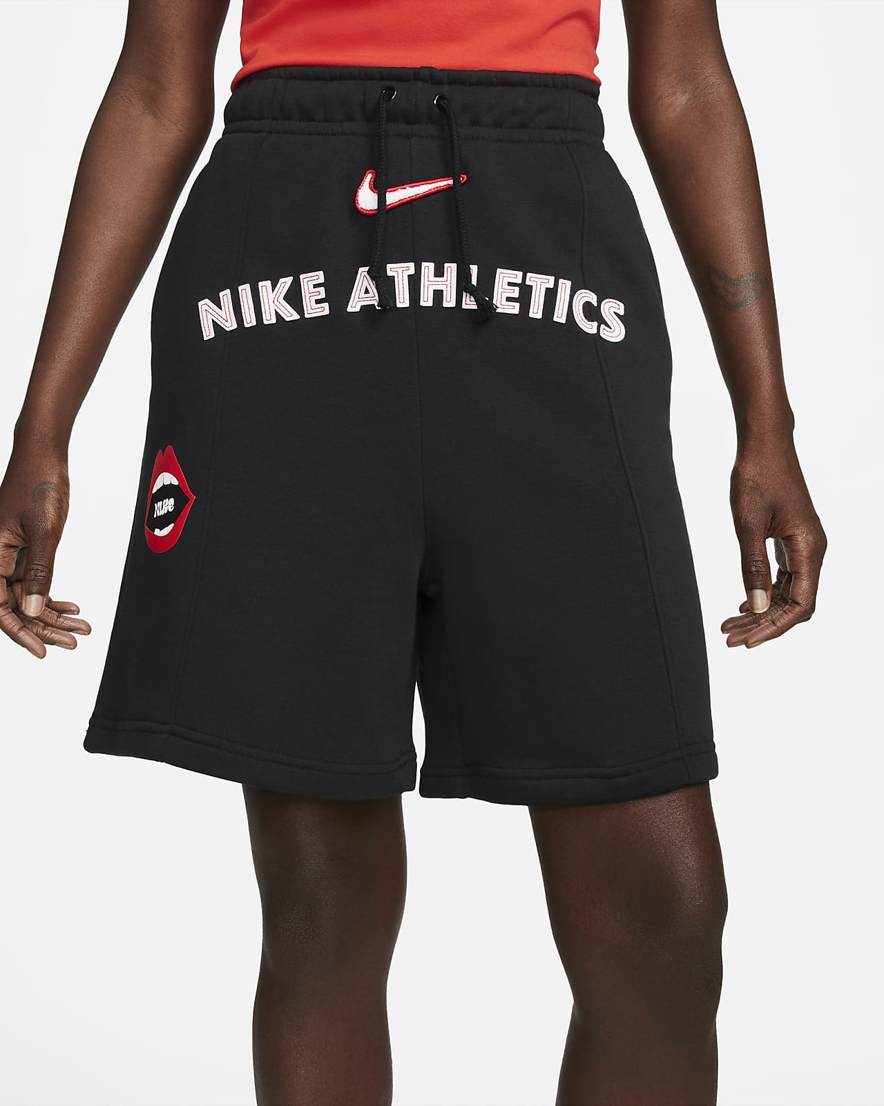 Shorts de tejido Fleece de tiro alto para mujer Nike Sportswear Essentials.  Nike.com