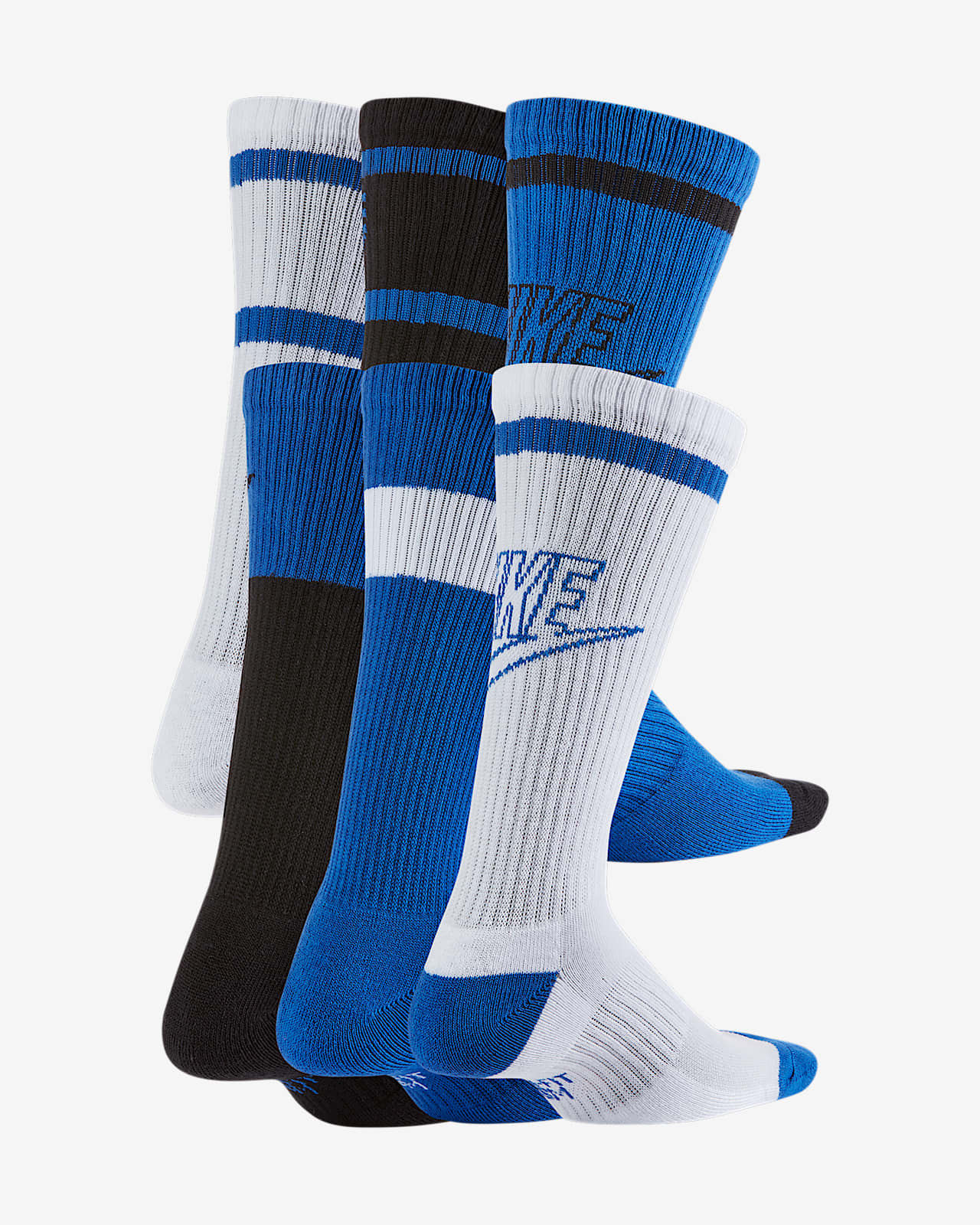 blue nike crew socks
