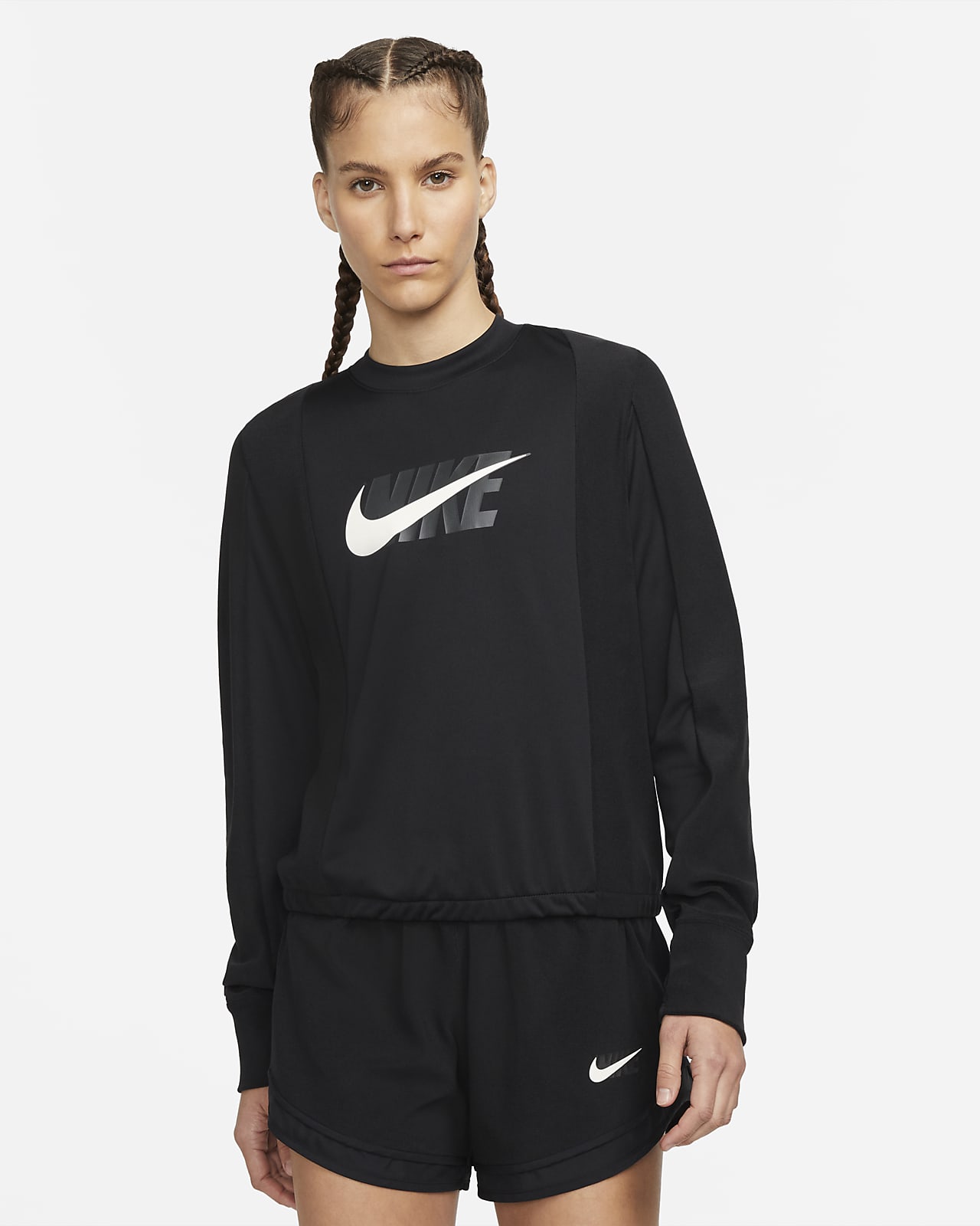 Prenda de capa media de running para mujer Nike Dri-FIT Icon Clash