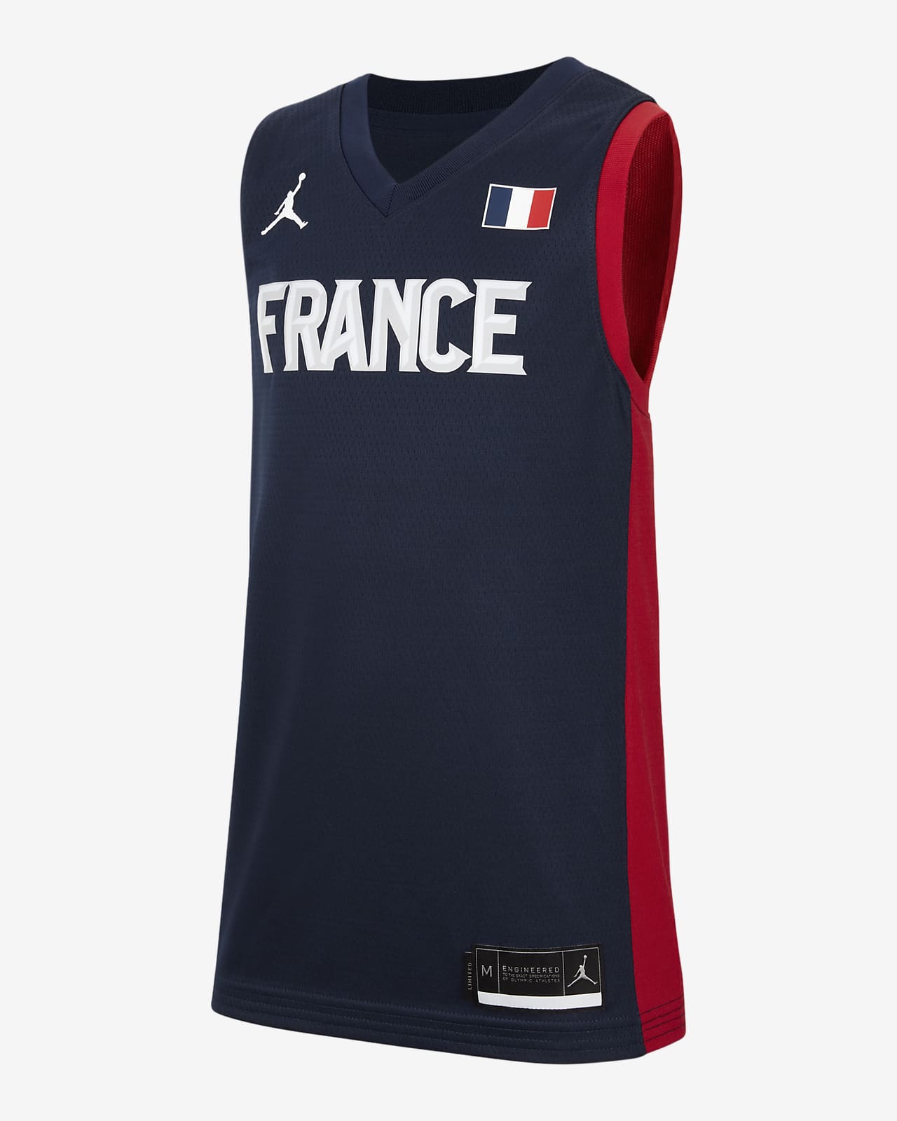 France (Road) Older Kids' Jordan Basketball Jersey