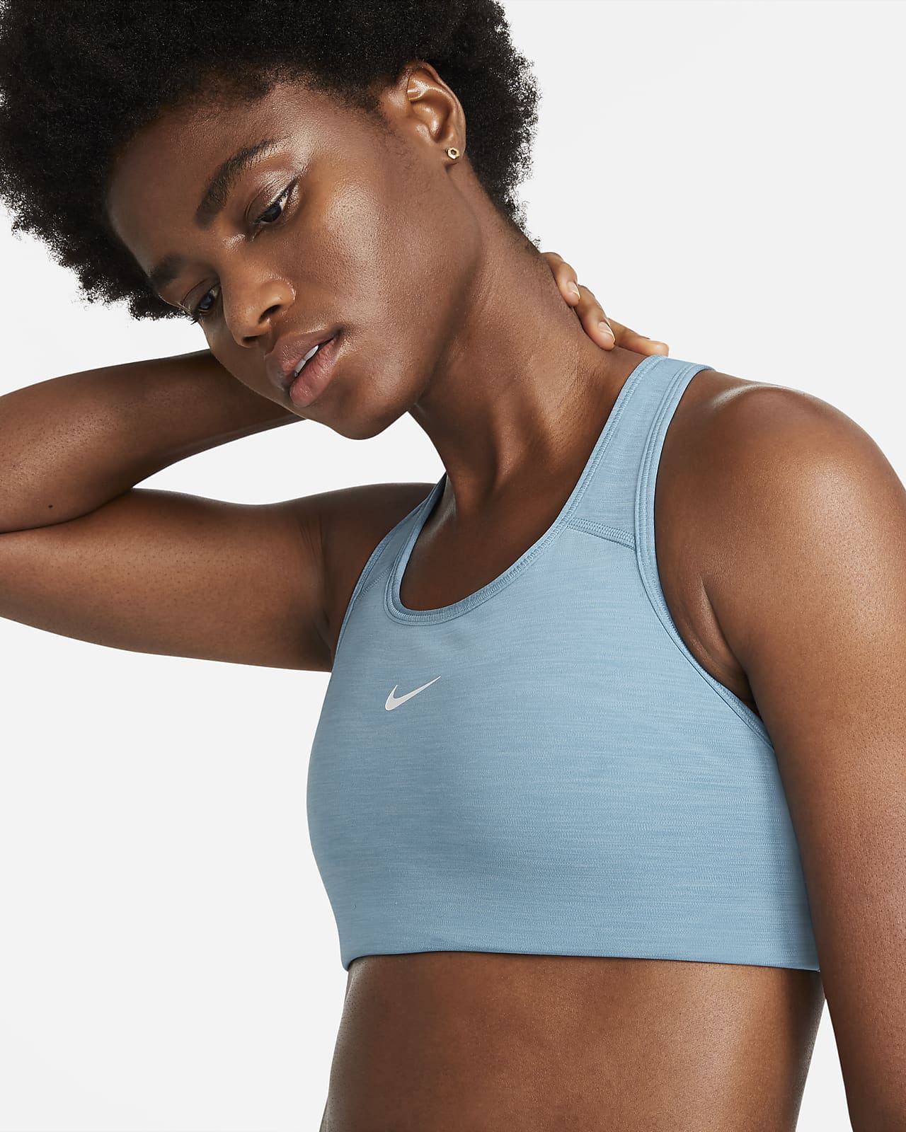 Bra Deportivo De Sujeción Media Con Almohadilla De Una Sola Pieza Para Mujer Nike Dri Fit Swoosh 6582