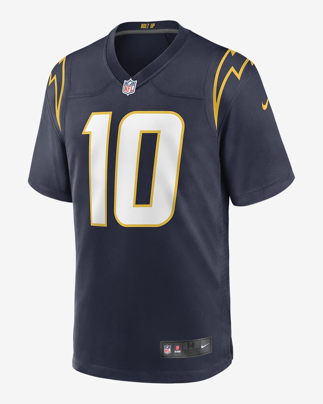 NFL Los Angeles Chargers (Justin Herbert) Men's Game Football Jersey.
