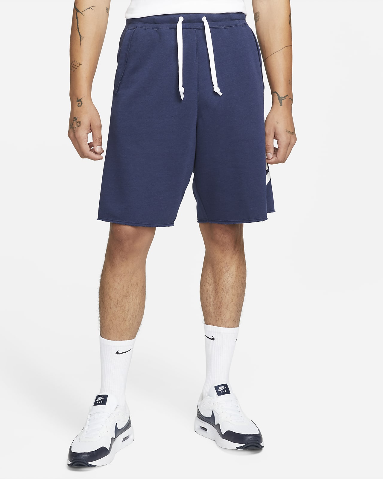 Nike Sportswear Essential White Fleece Sweat Shorts