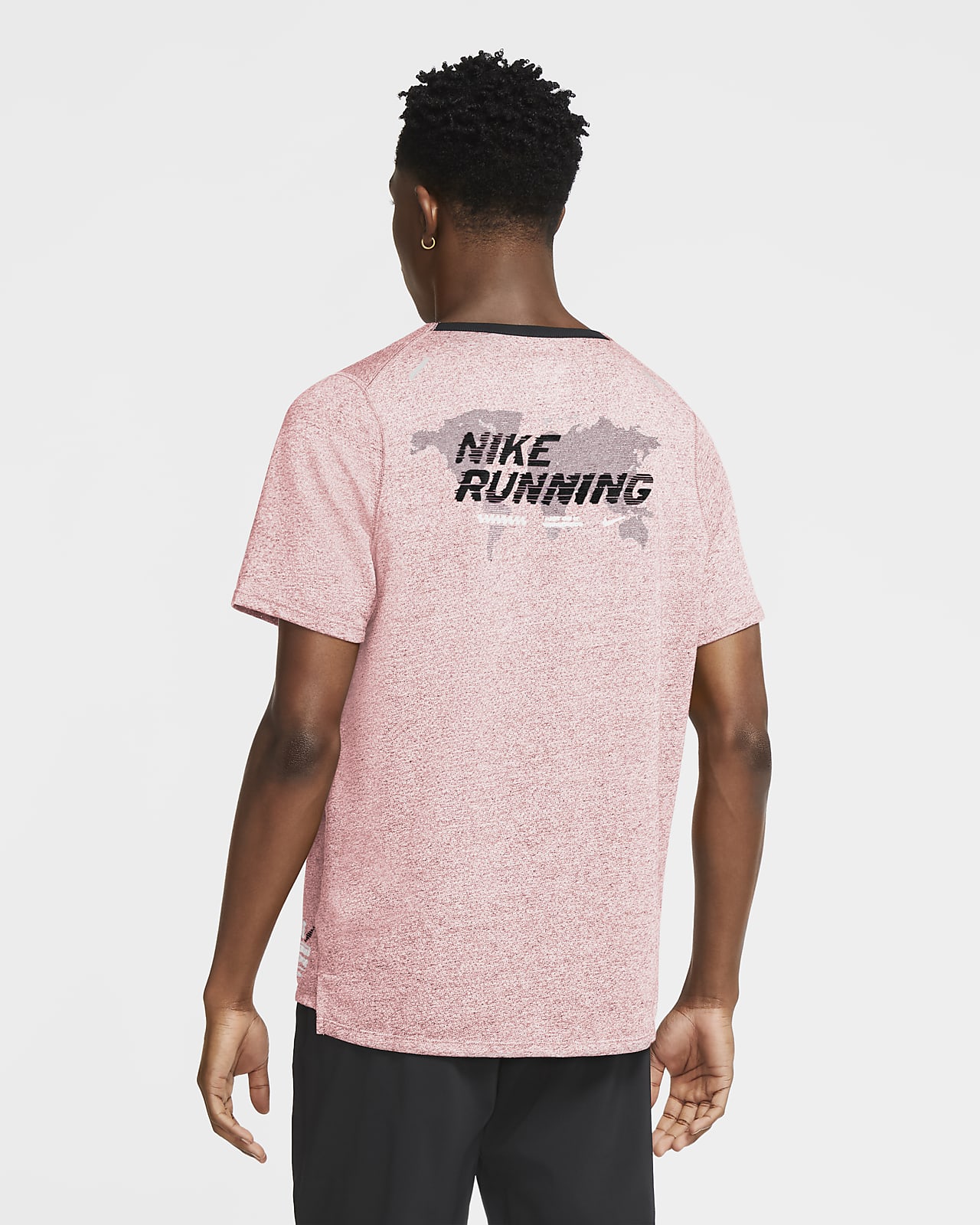 mens pink nike running top