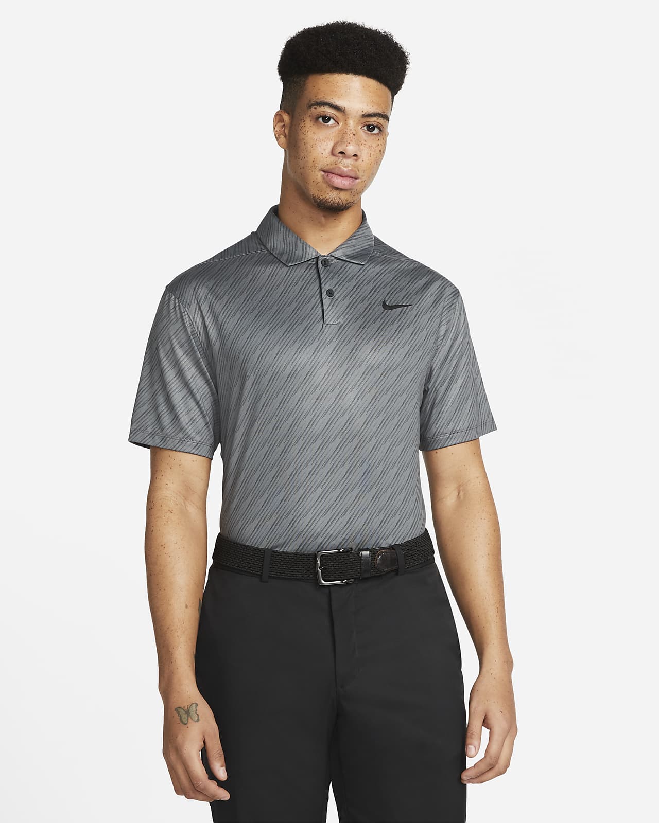 Nike Dri-FIT Vapor gestreiftes Golf-Poloshirt für Herren