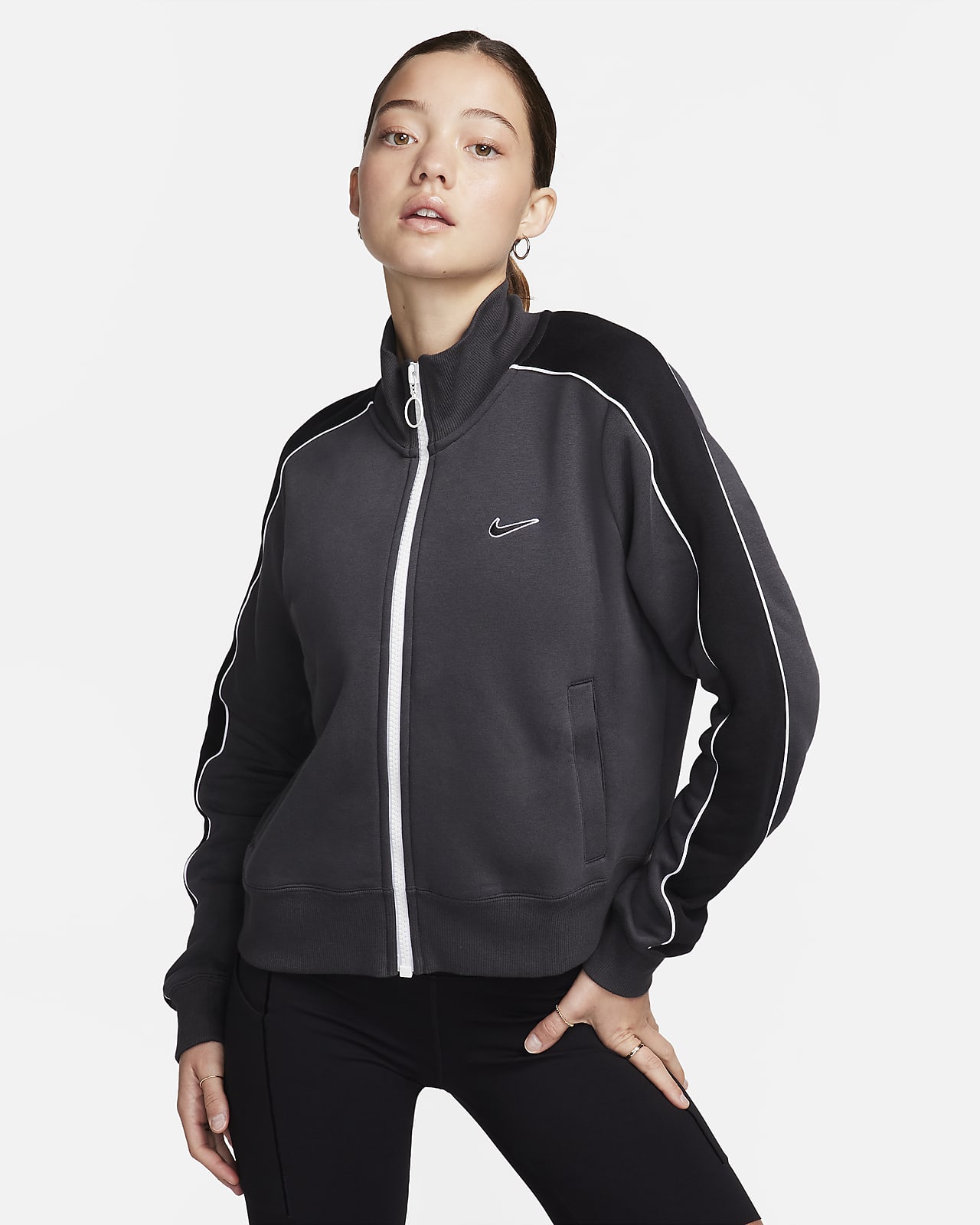 Playera cropped de tejido Fleece para mujer Nike Sportswear