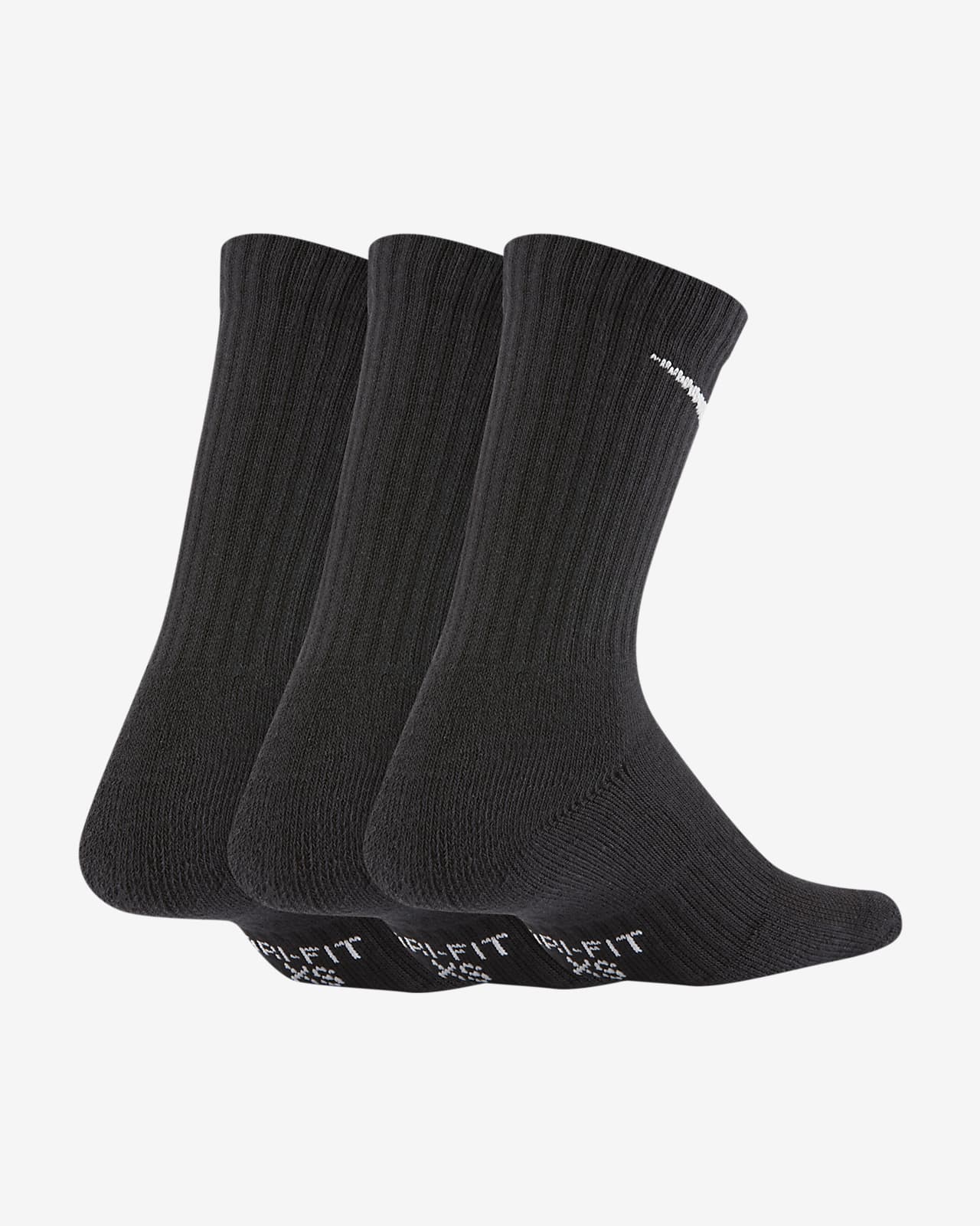 nike socks dri fit black