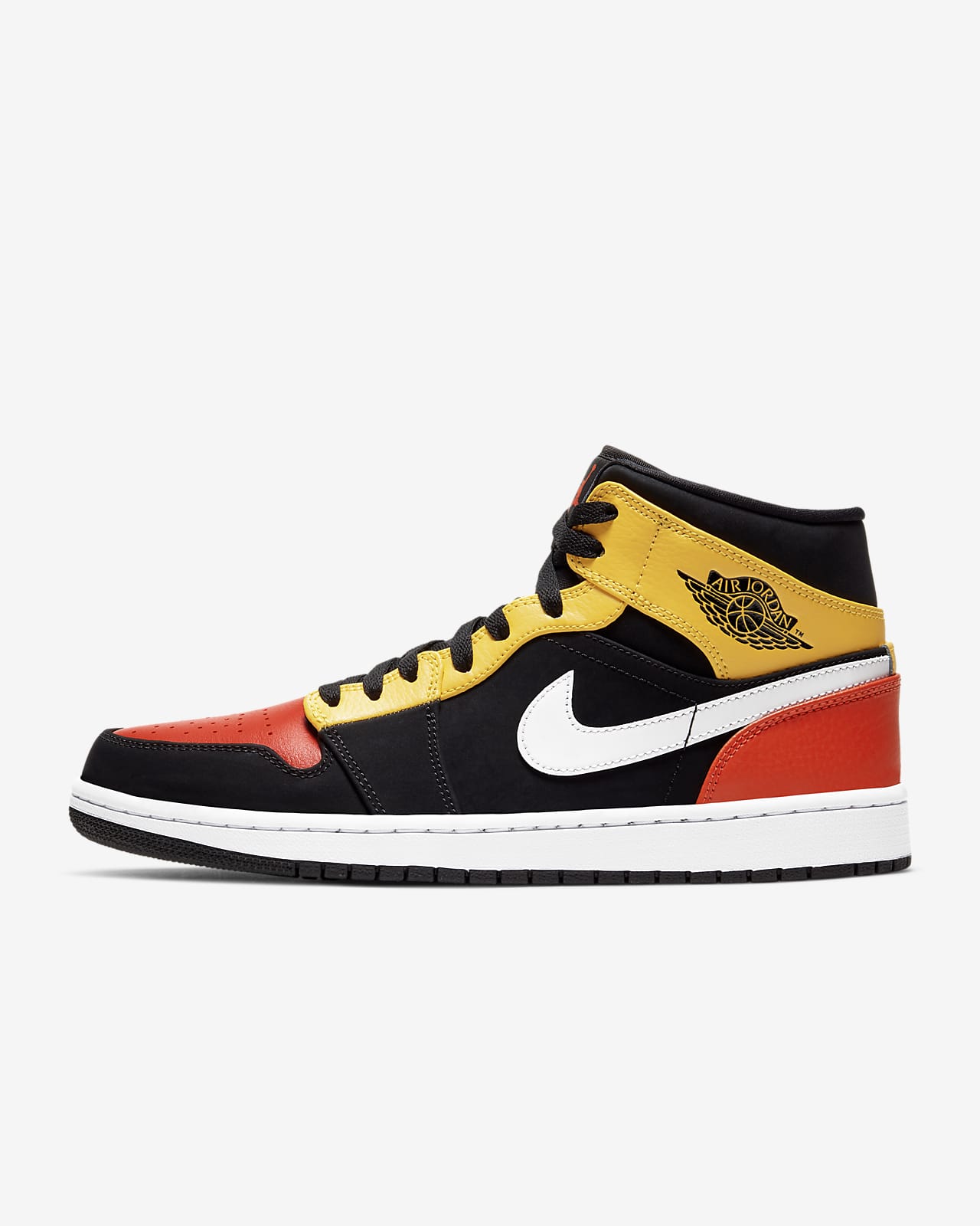 nike air jordan 1 mid black yellow