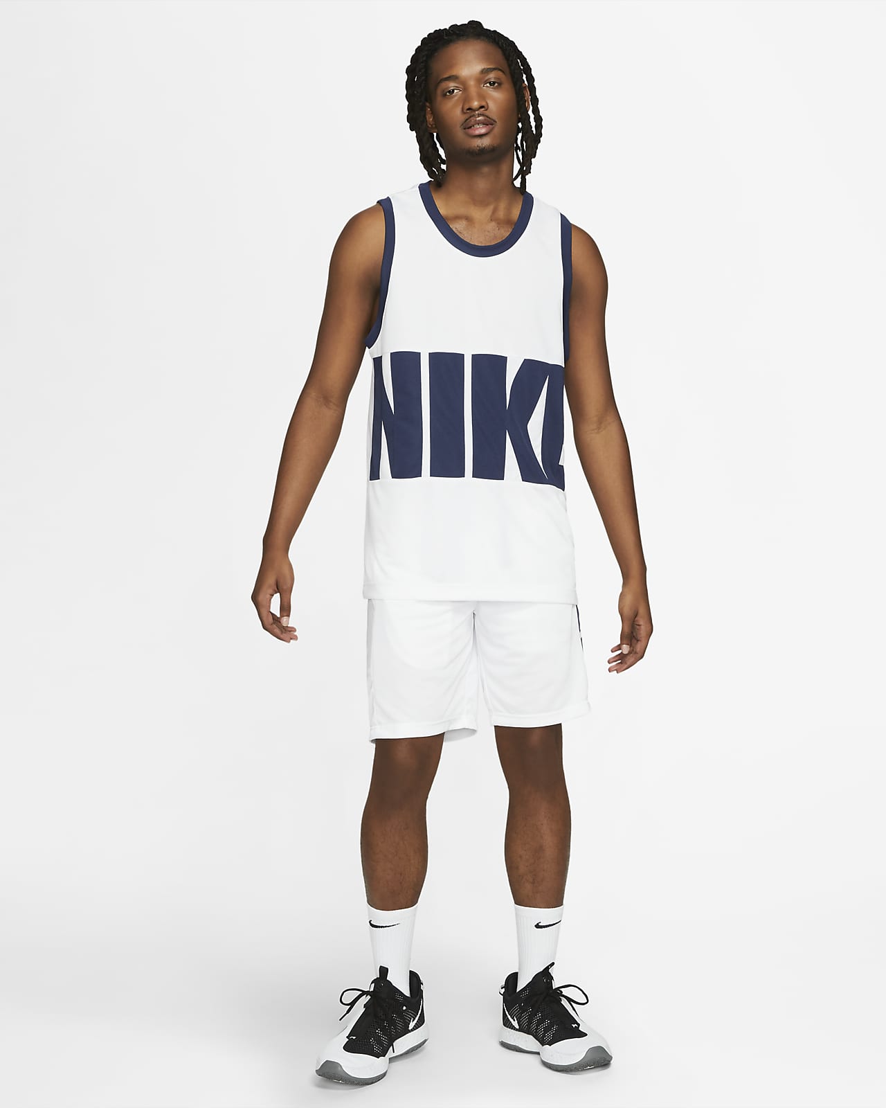 white nike basketball jersey