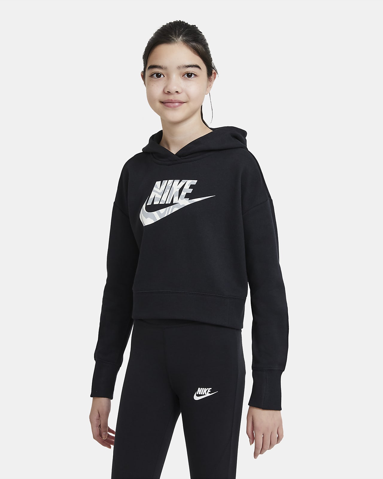 nike cropped hoodie