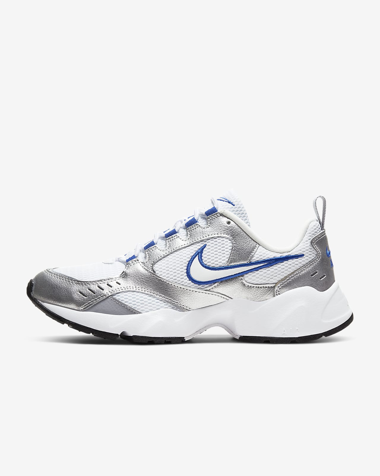 nike air heights black and white