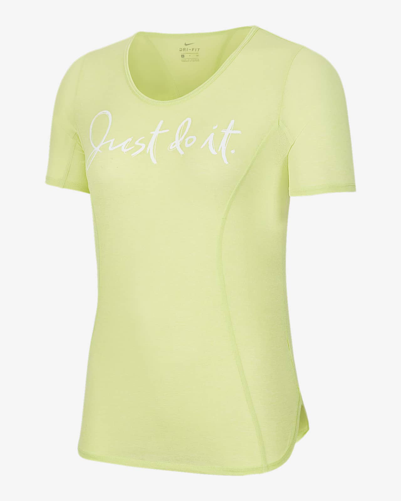 nike yellow running top
