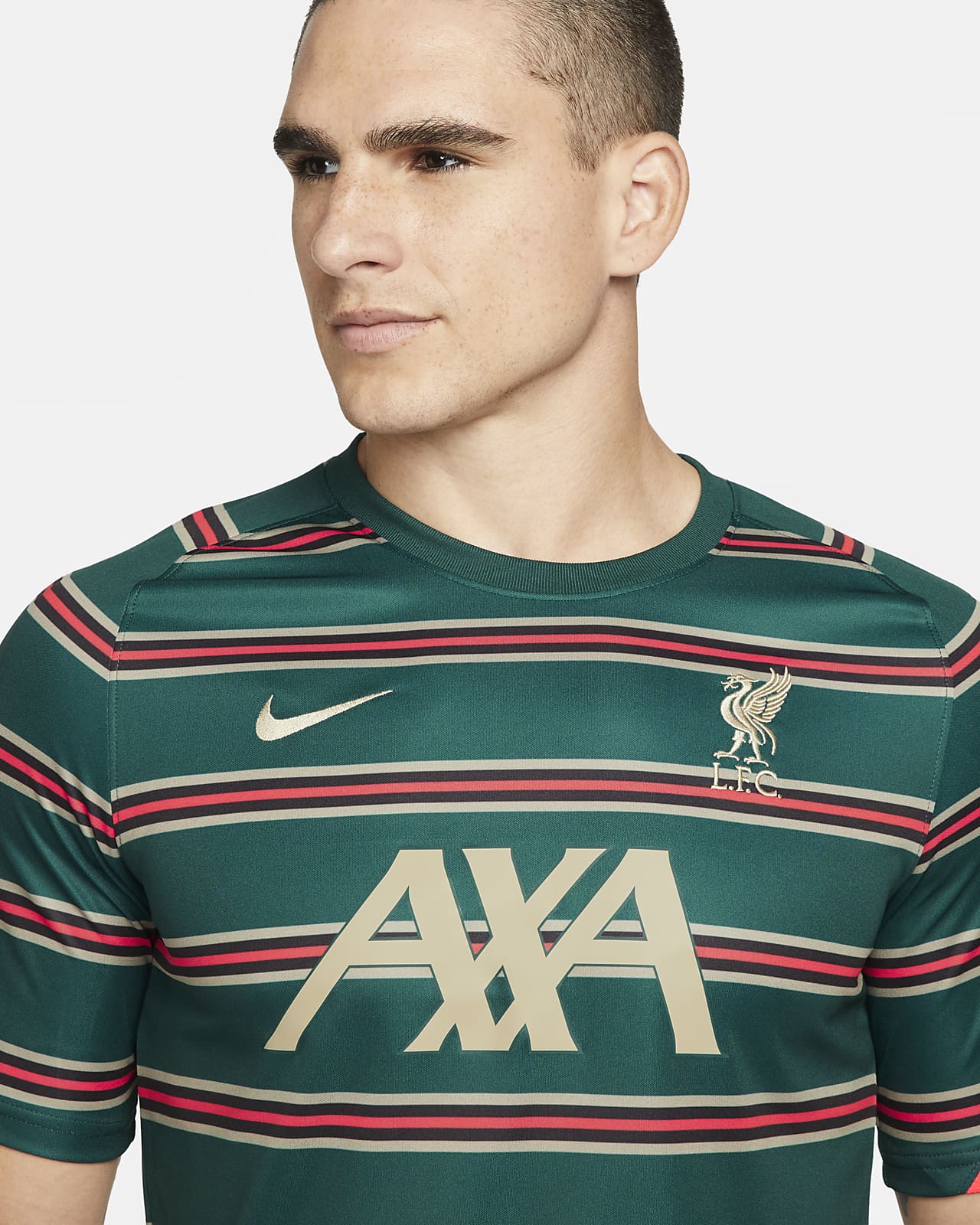 nike liverpool fc pre match short sleeve shirt