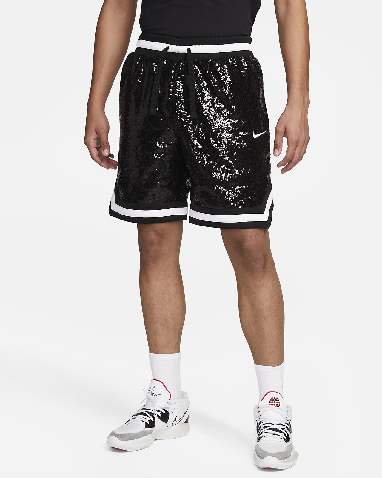 Nike Dri-FIT Premium basketbalshorts met lovertjes voor heren (20 cm). Nike  BE