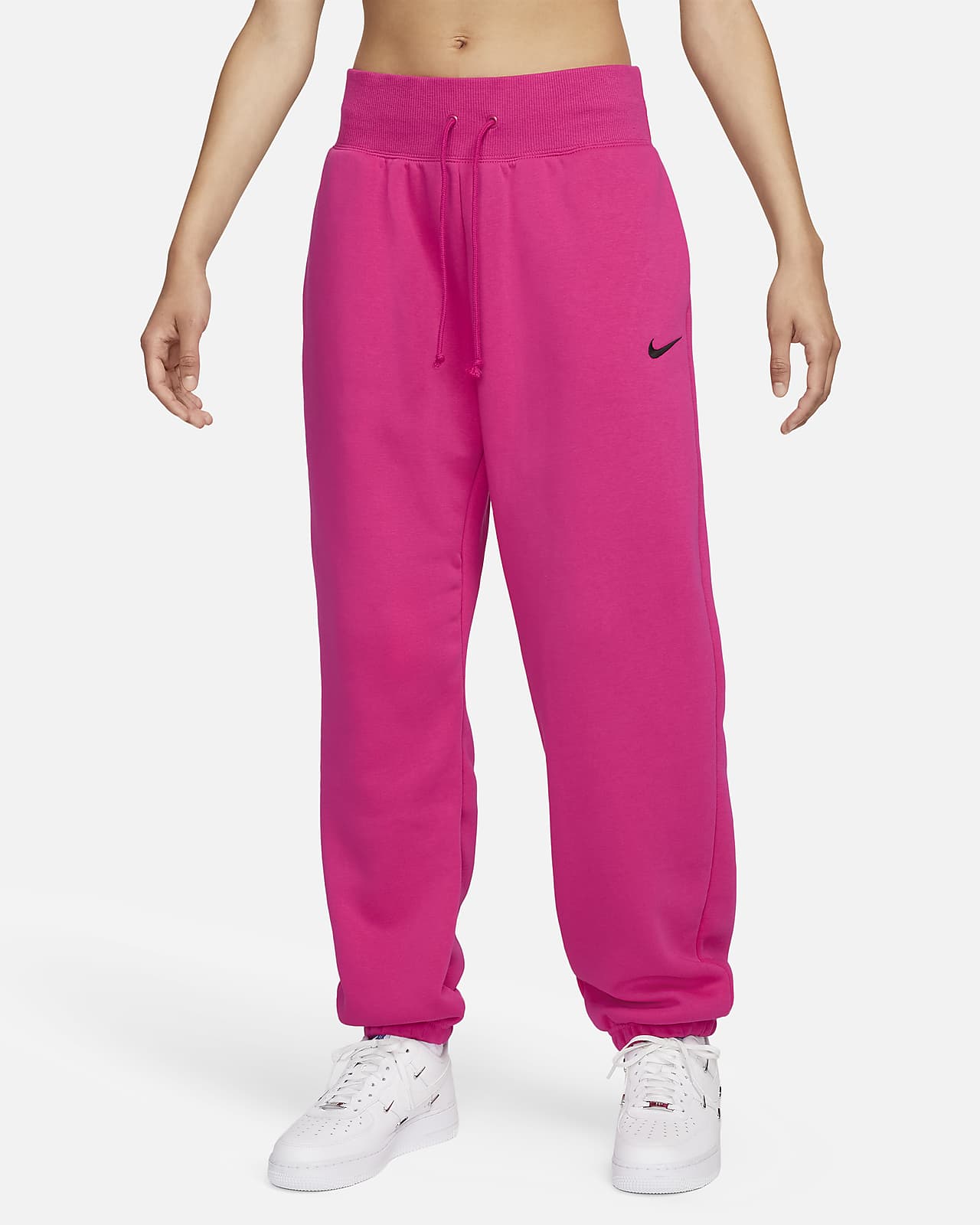 Nike WMNS Phoenix Fleece High-Waisted Oversized Sweatpants Pink