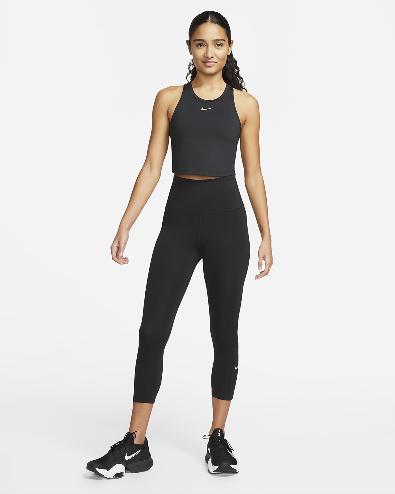 Nike cropped leggings dry fit small patterned