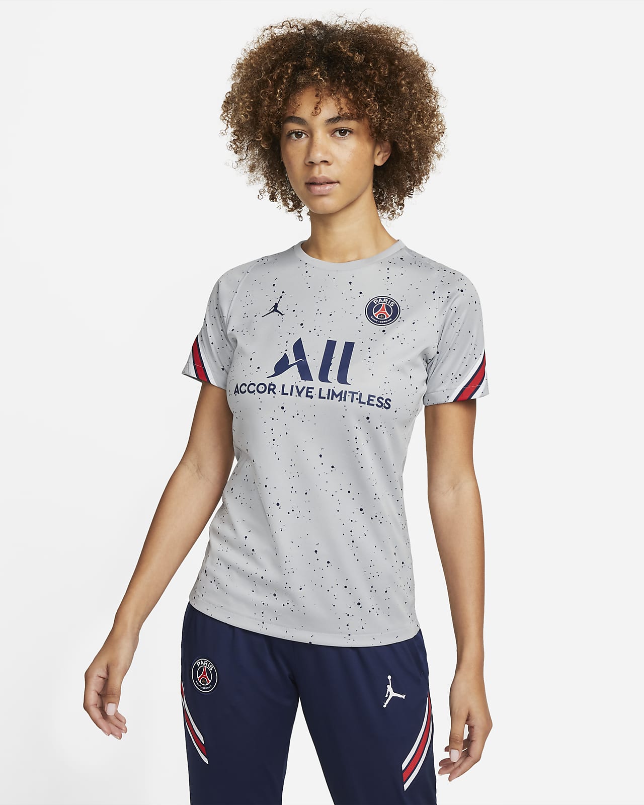 เสื้อฟุตบอลแขนสั้นผู้หญิง Nike Dri-FIT Paris Saint-Germain Strike Fourth
