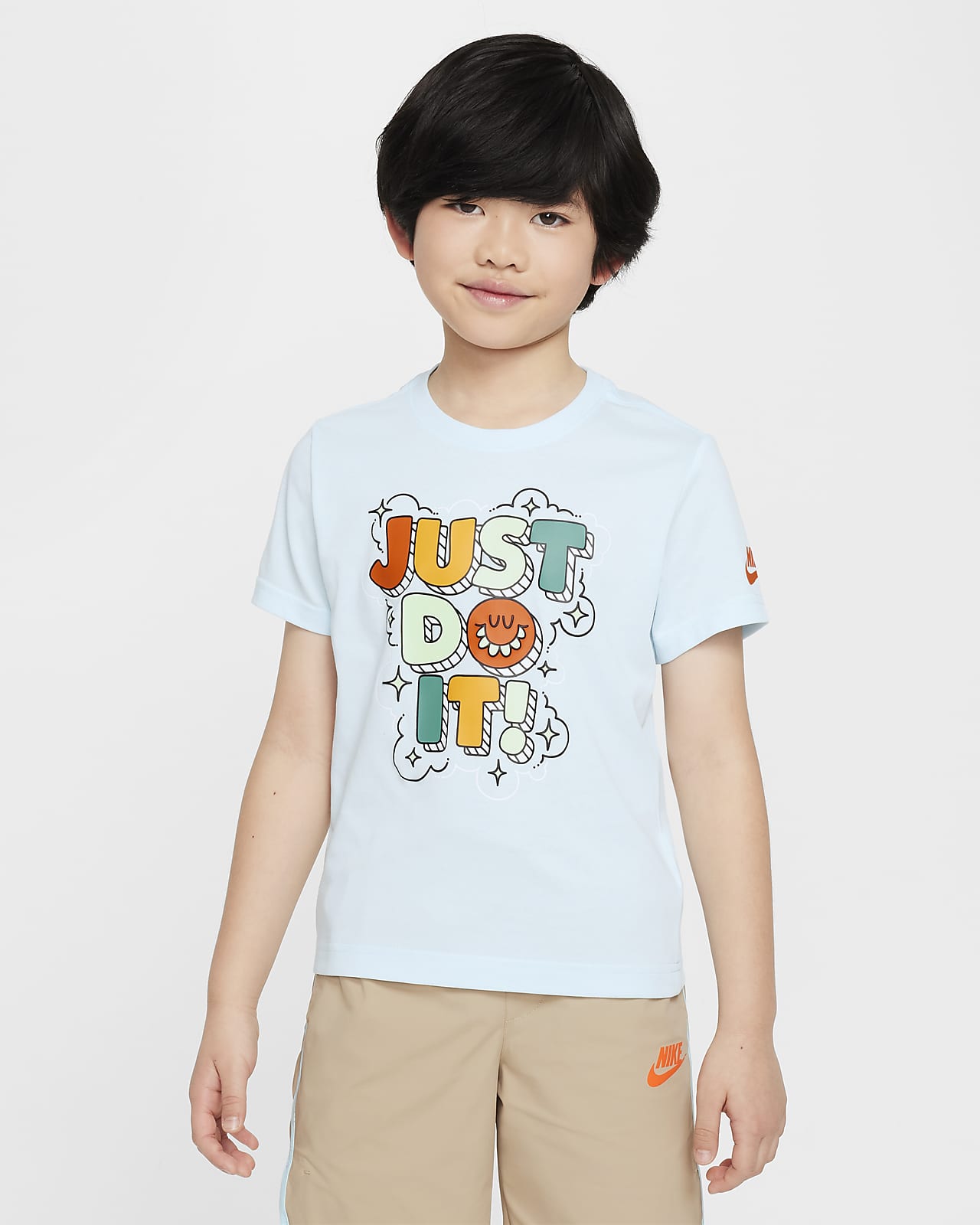 T-shirt dla małych dzieci w bąbelkowym stylu „Just Do It” Nike