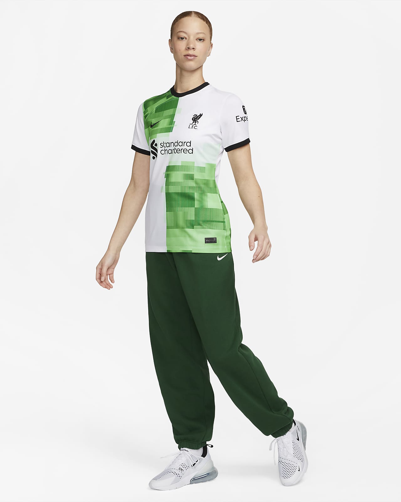 Nike Liverpool 23/24 Stadium Away Jersey - White / Green