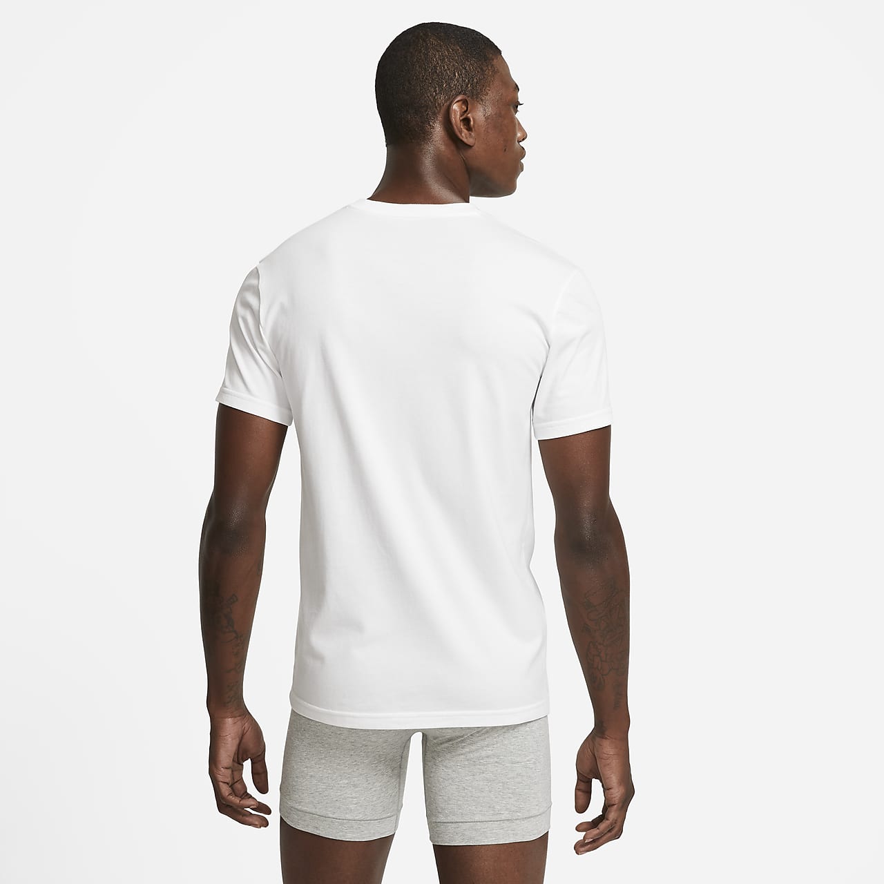 Nike Everyday Cotton Stretch Men's Slim Fit V-Neck Undershirt (2-Pack ...