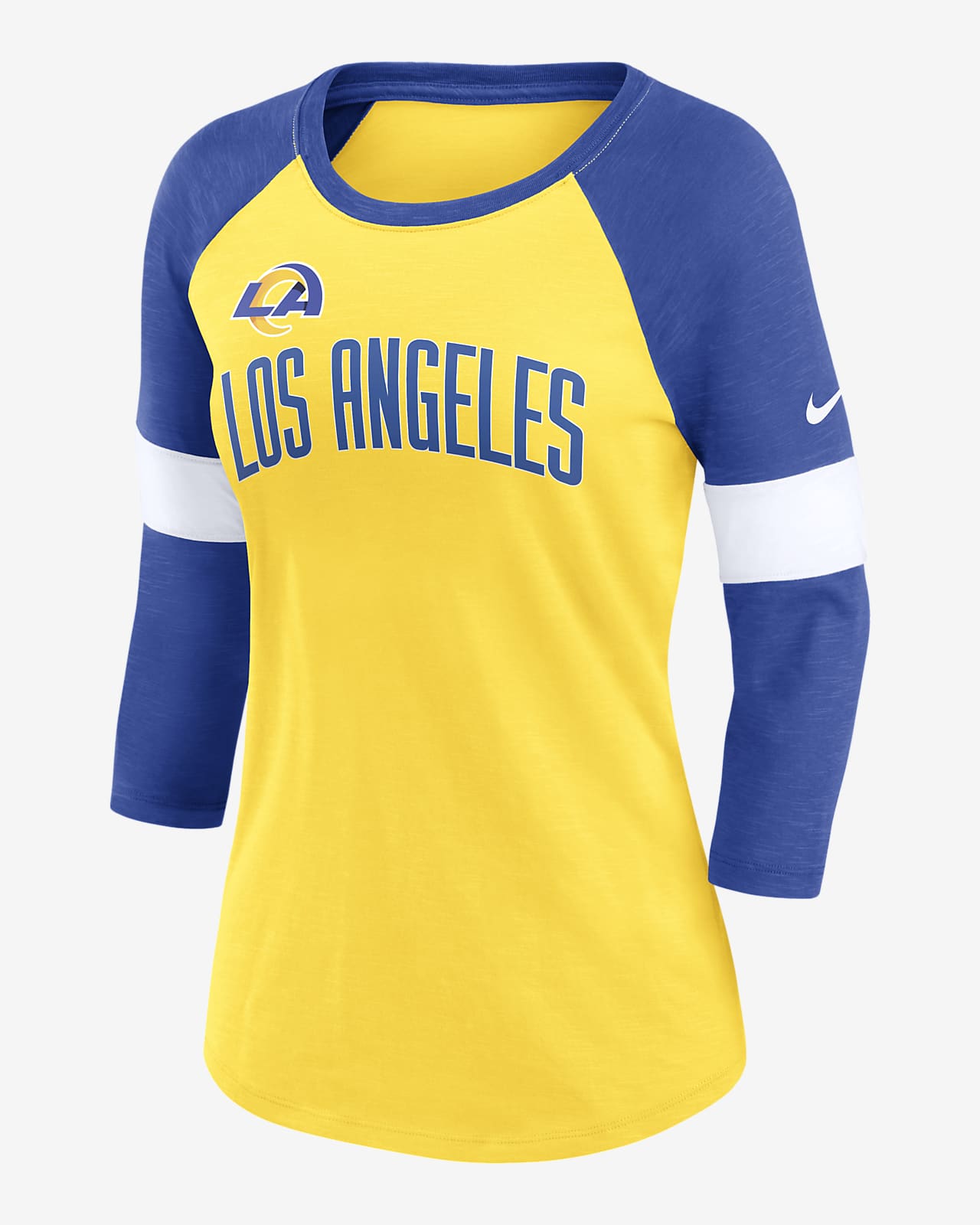 Nike Pride (NFL Los Angeles Rams) Women's 3/4-Sleeve T-Shirt