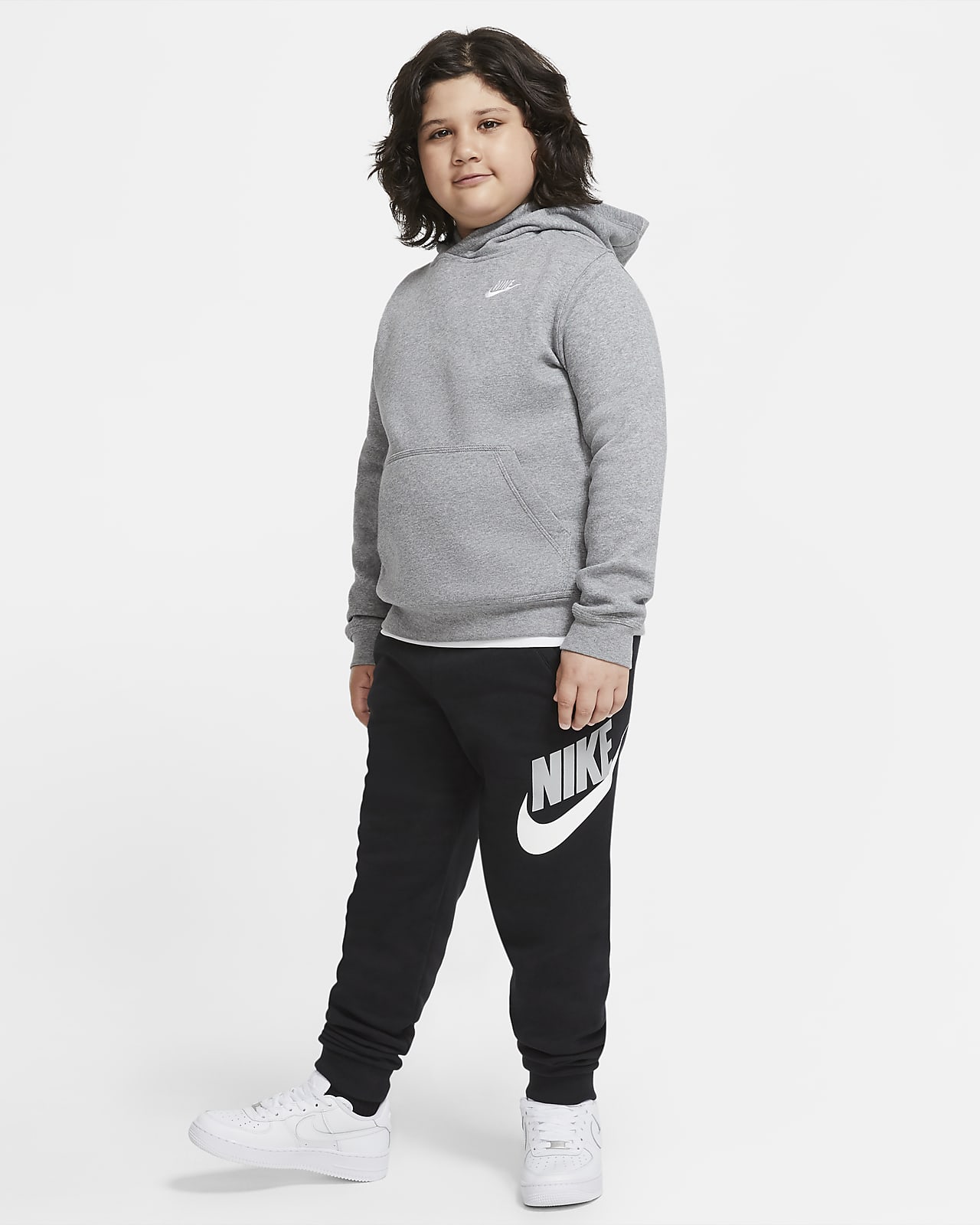 für Nike Hoodie Club (erweiterte Nike Sportswear (Jungen) AT ältere Fleece Kinder Größe).