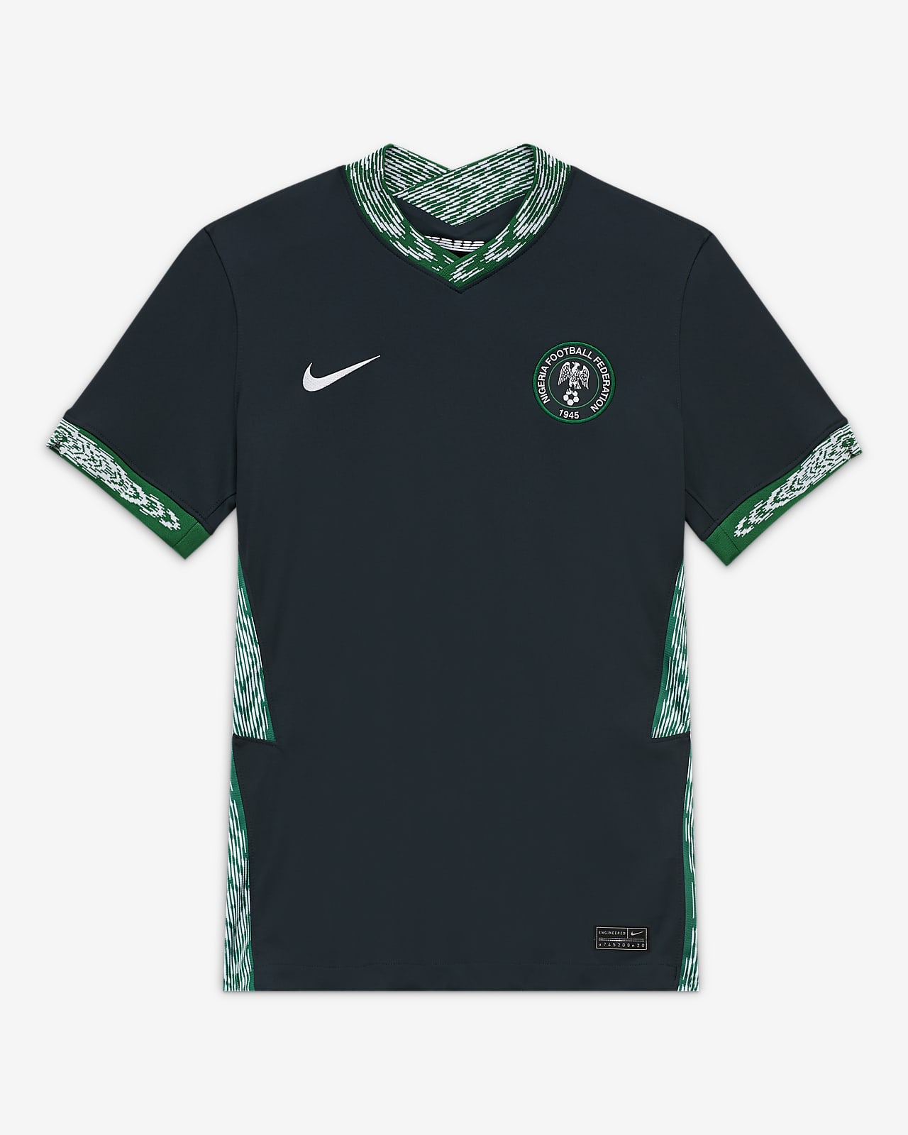 Camiseta de fútbol de visitante para mujer Stadium Nigeria 2020. Nike.com