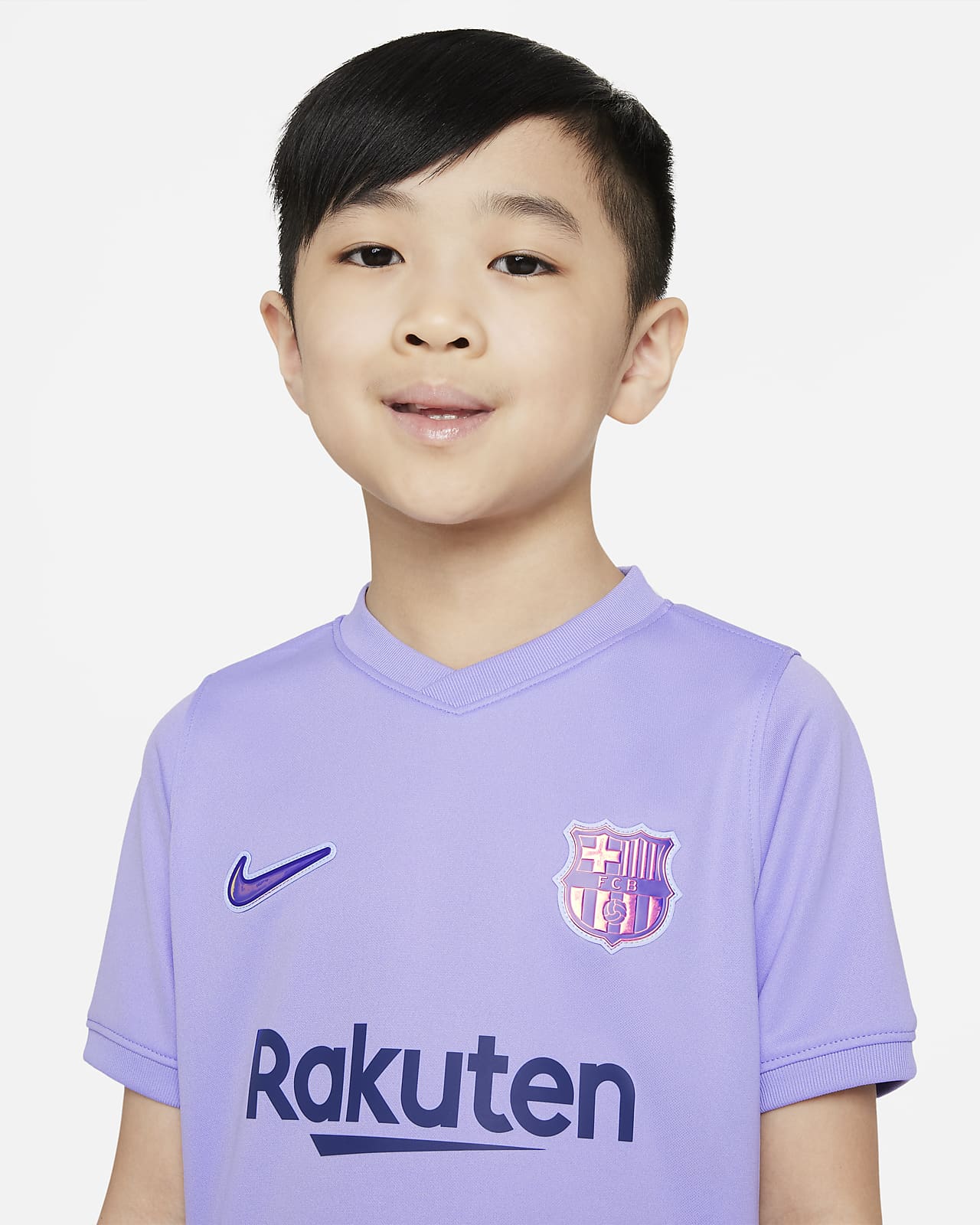 F C Barcelona 2021 22 Away Younger Kids Football Kit Nike Lu