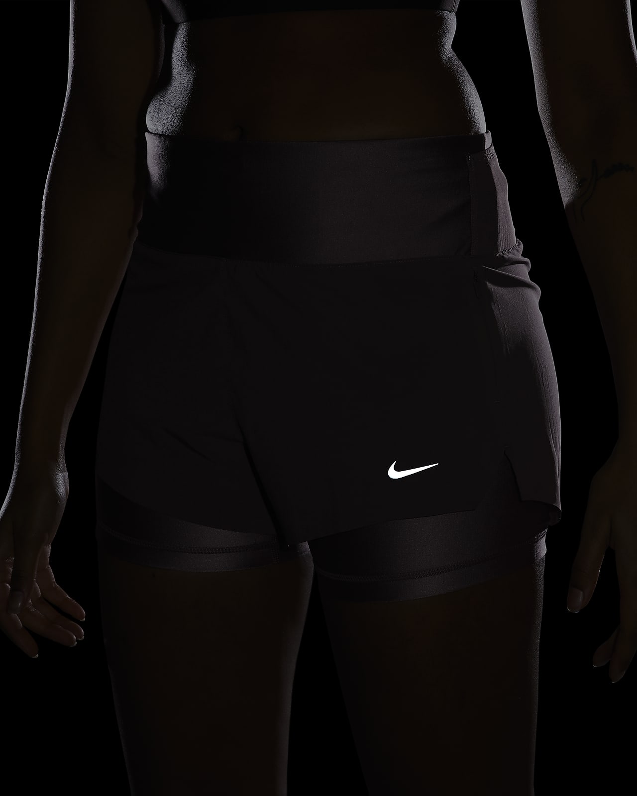 Nike Womens Activewear DRI FIT Polka Dot Cropped Pants Mid Rise