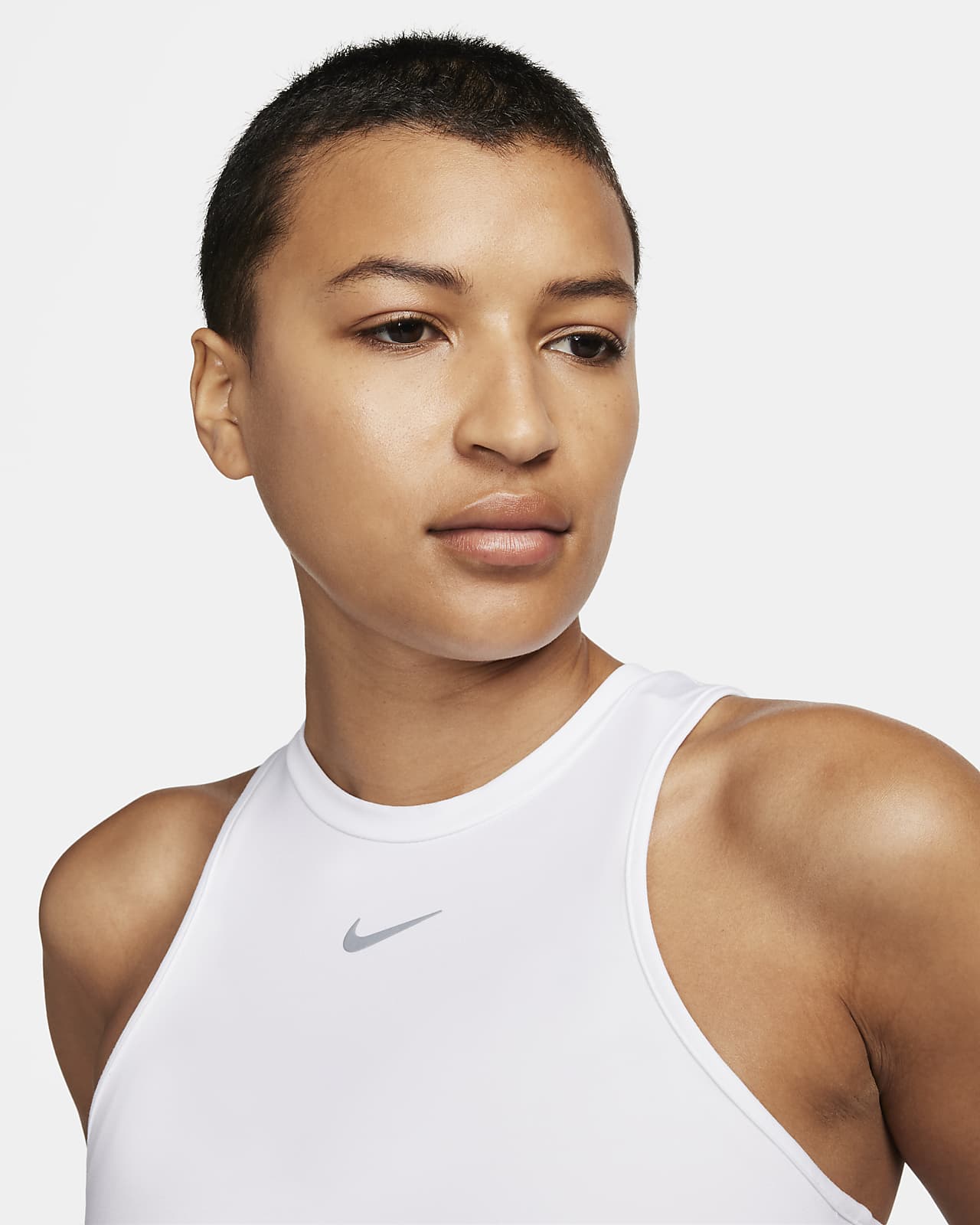 Nike Dri Fit Racer Back Tank Top Black Stripe Design Women's Size Small
