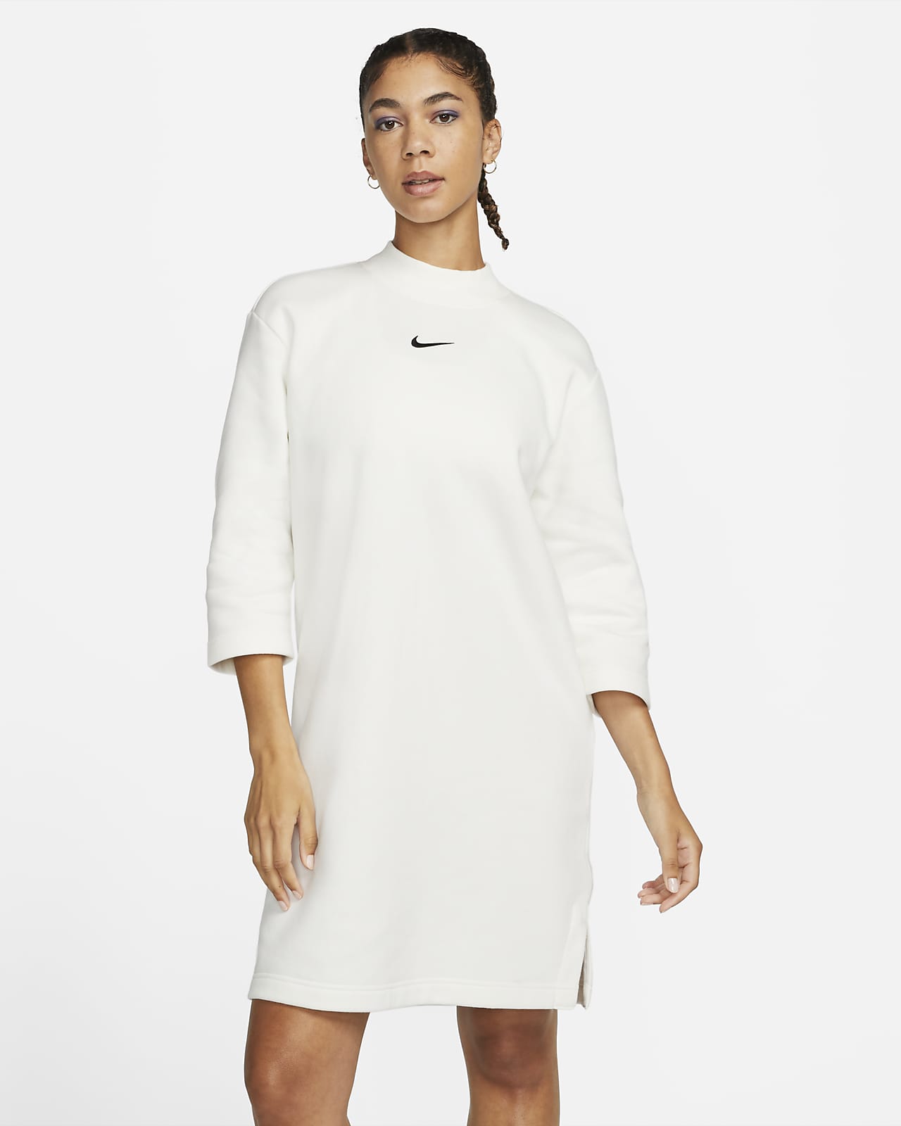 stem Reis Speciaal Nike Sportswear Phoenix Fleece Ruimvallende jurk met 3/4-mouwen. Nike BE