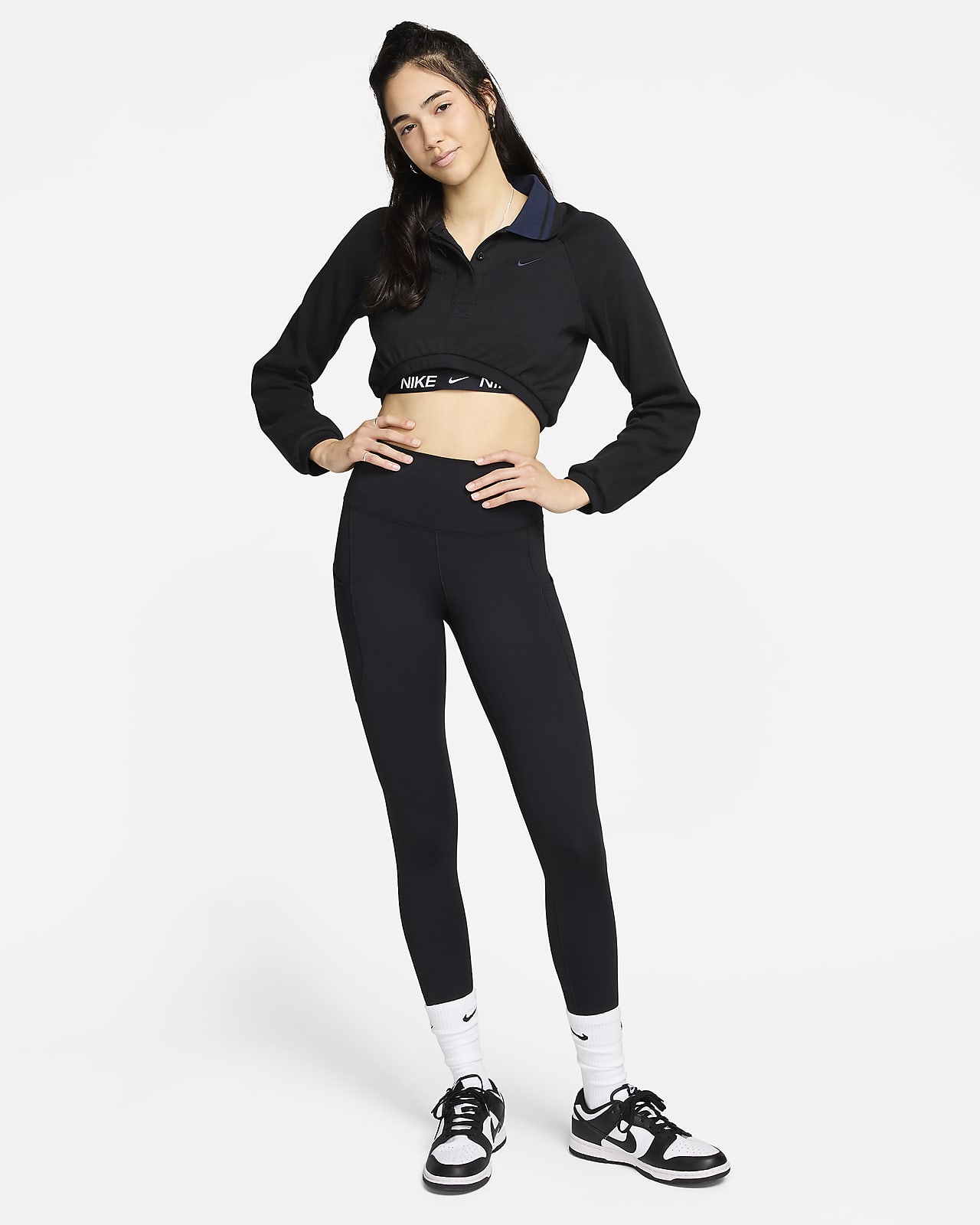Nike One Women's High-Waisted 7/8 Leggings with Pockets.