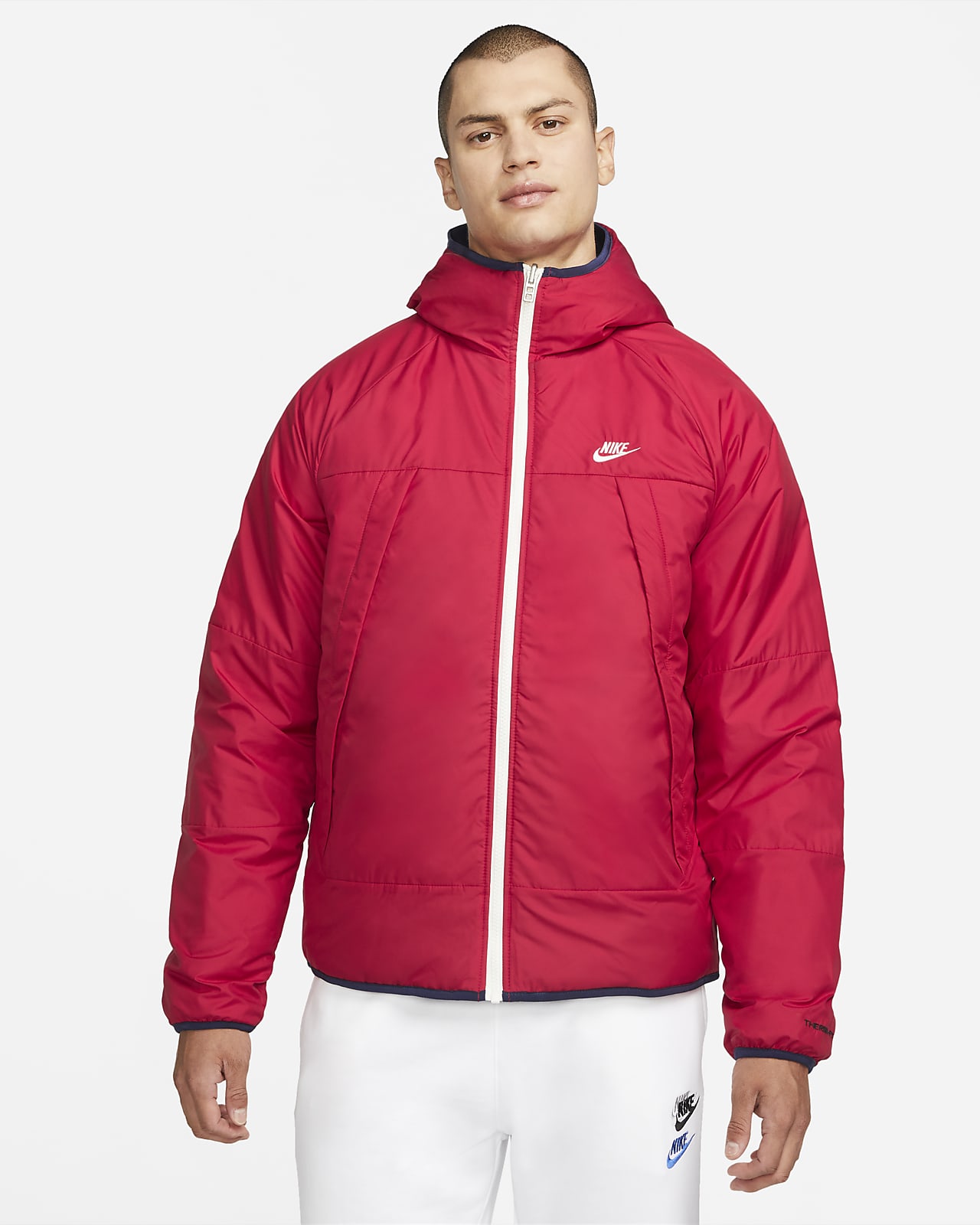 Pánská oboustranná bunda Nike Sportswear Therma-FIT Legacy s kapucí