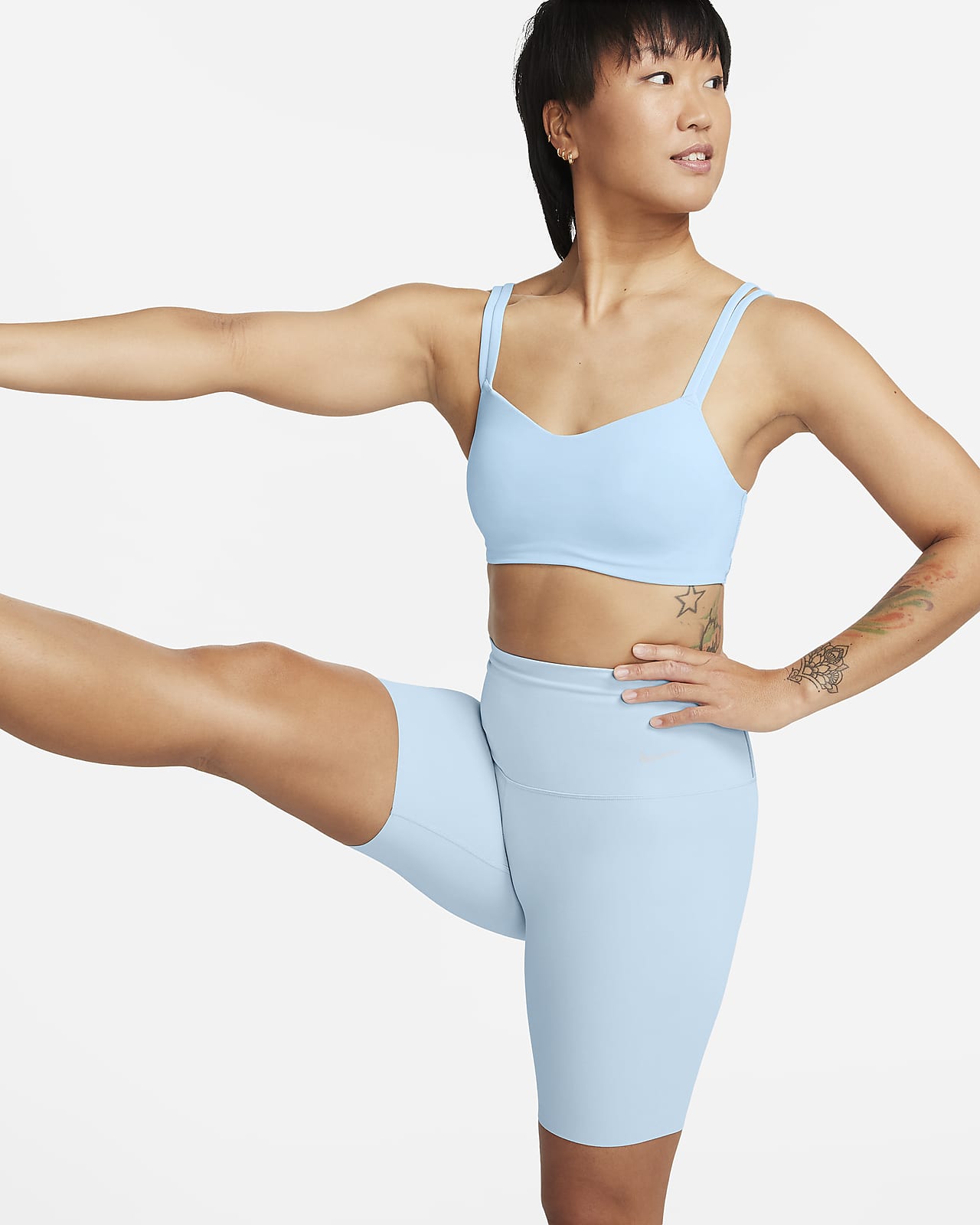 Nike Zenvy Biker-Shorts mit sanftem Halt und hohem Taillenbund für Damen (ca. 20 cm)