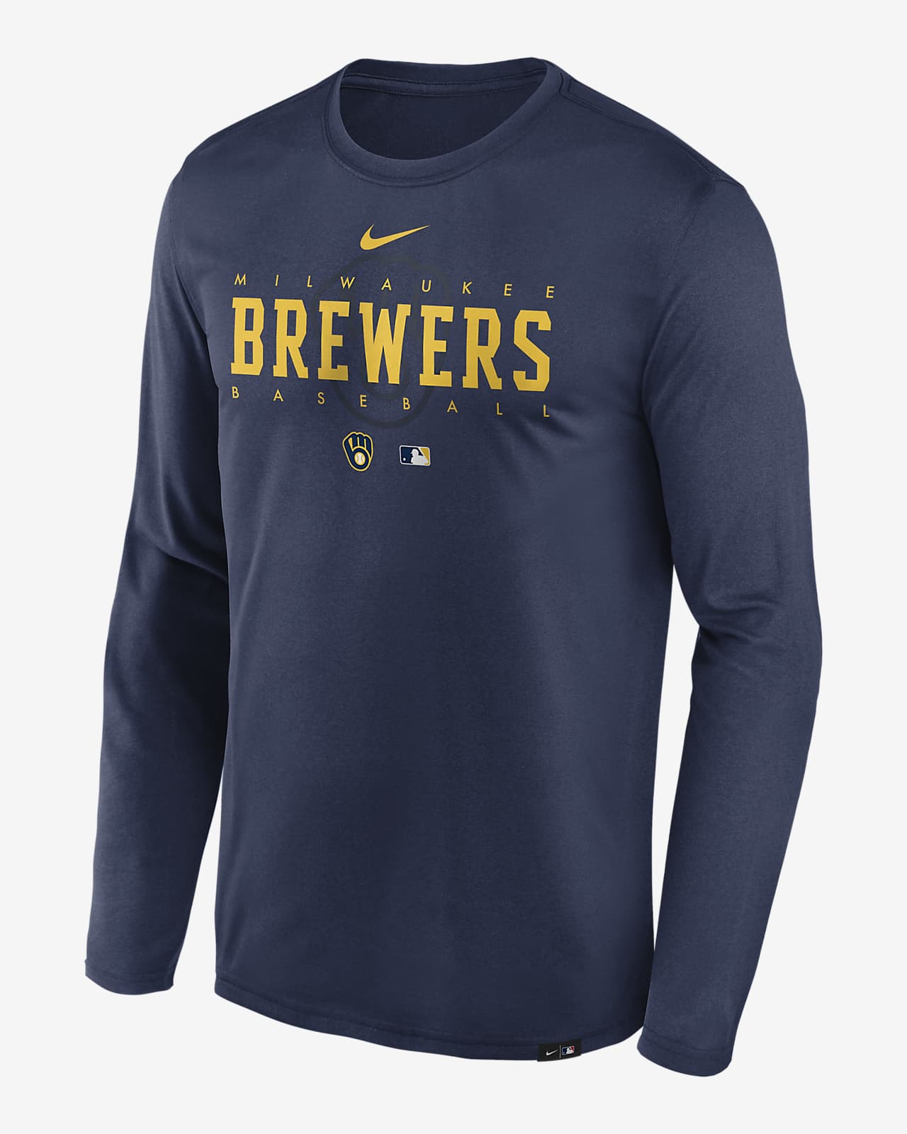 Nike Dri-FIT Team Legend (MLB Milwaukee Brewers) Men's Long-Sleeve T-Shirt