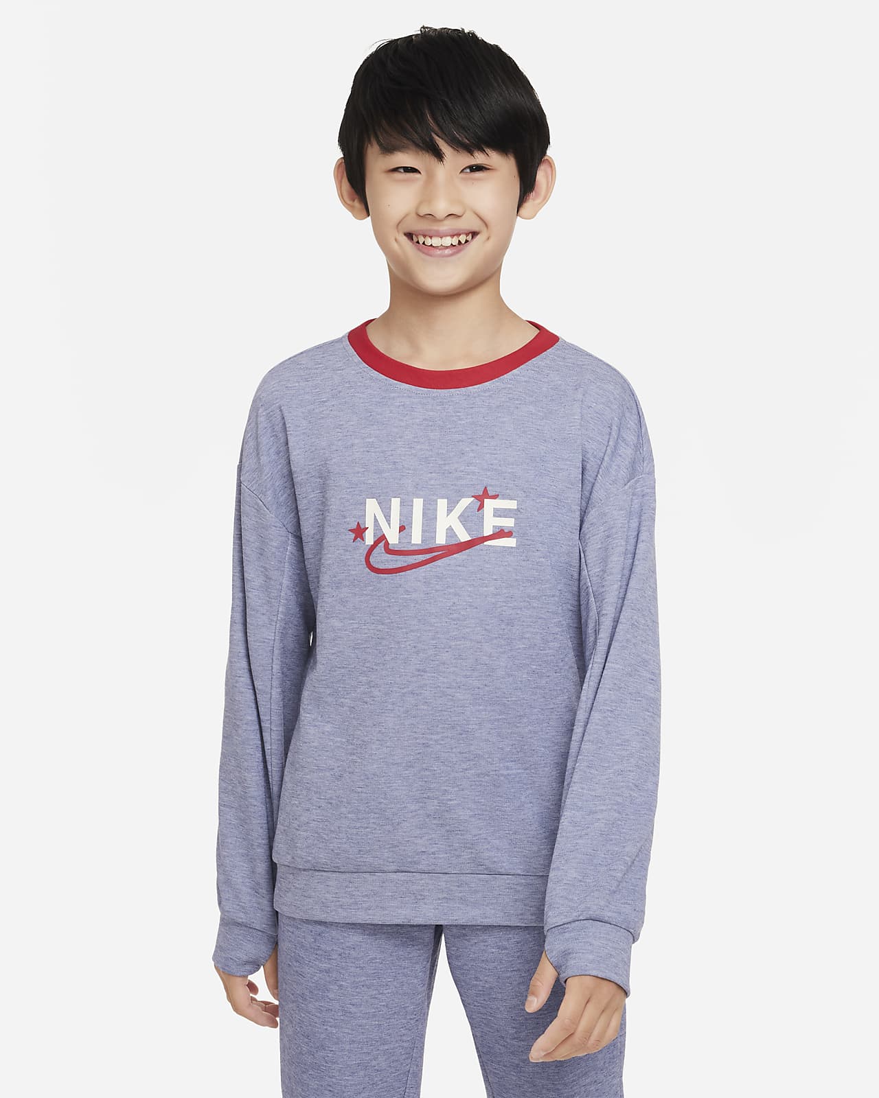 Nike Dri-FIT Performance Select Trainings-Sweatshirt mit Rundhalsausschnitt für ältere Kinder (Jungen)